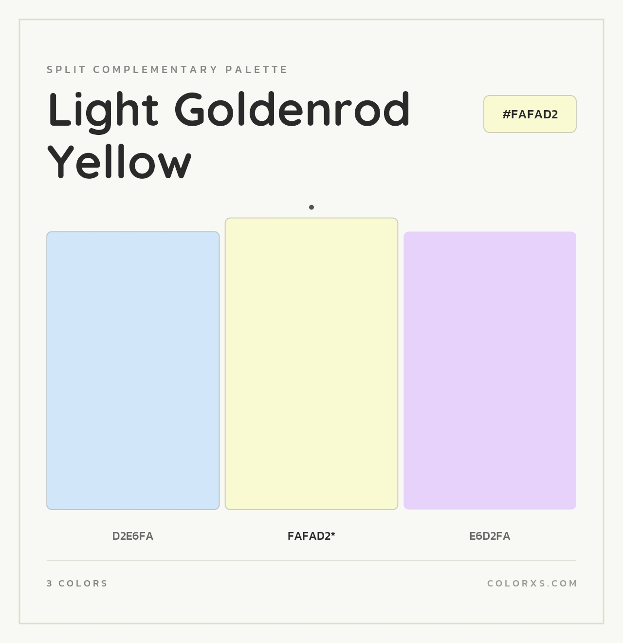 Light Goldenrod Yellow - Split-Complementary Color Palette