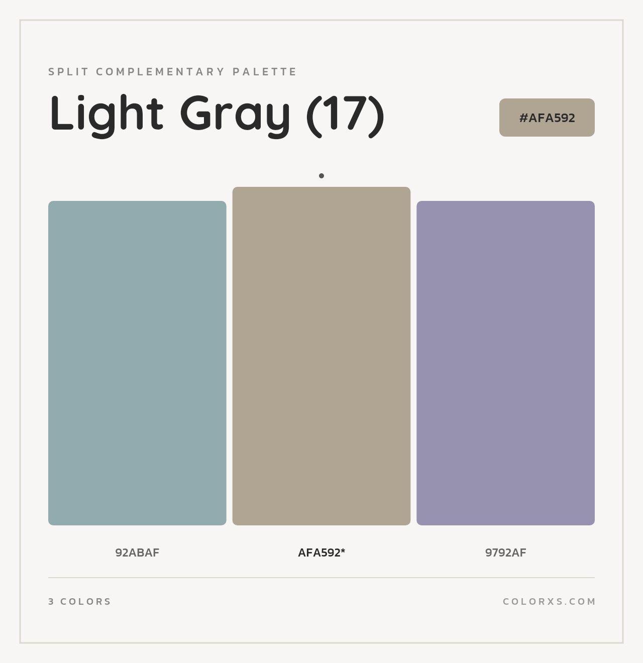 Light Gray (17) - Split-Complementary Color Palette