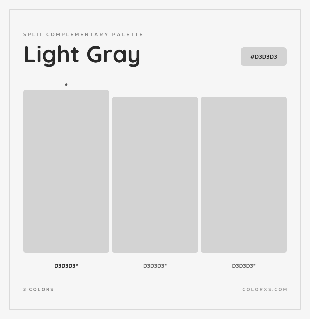 Light Gray - Split-Complementary Color Palette