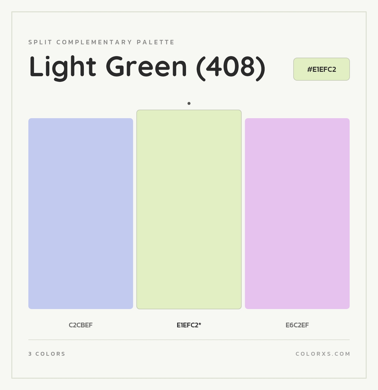 Light Green (408) - Split-Complementary Color Palette