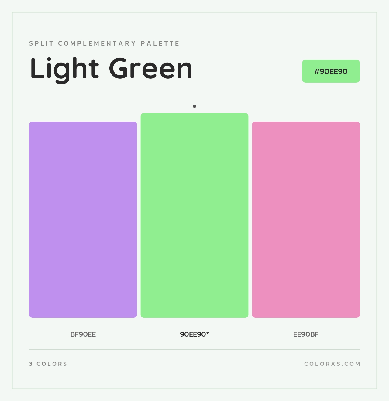 Light Green - Split-Complementary Color Palette