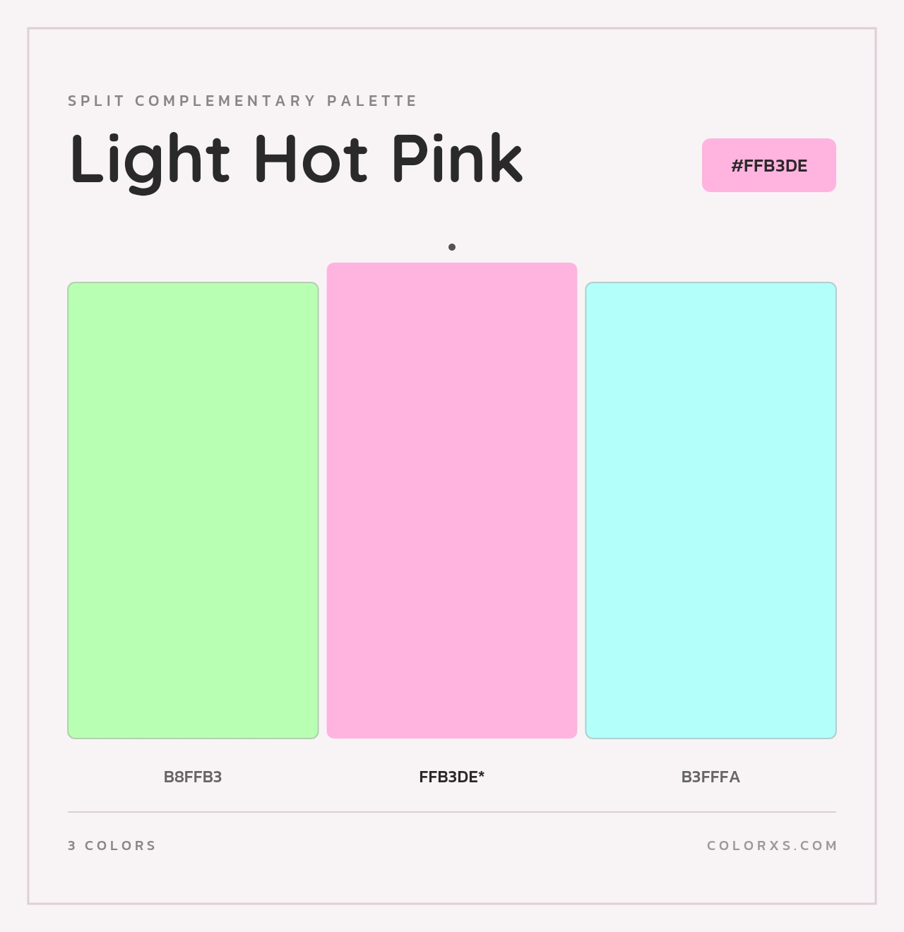 Light Hot Pink - Split-Complementary Color Palette