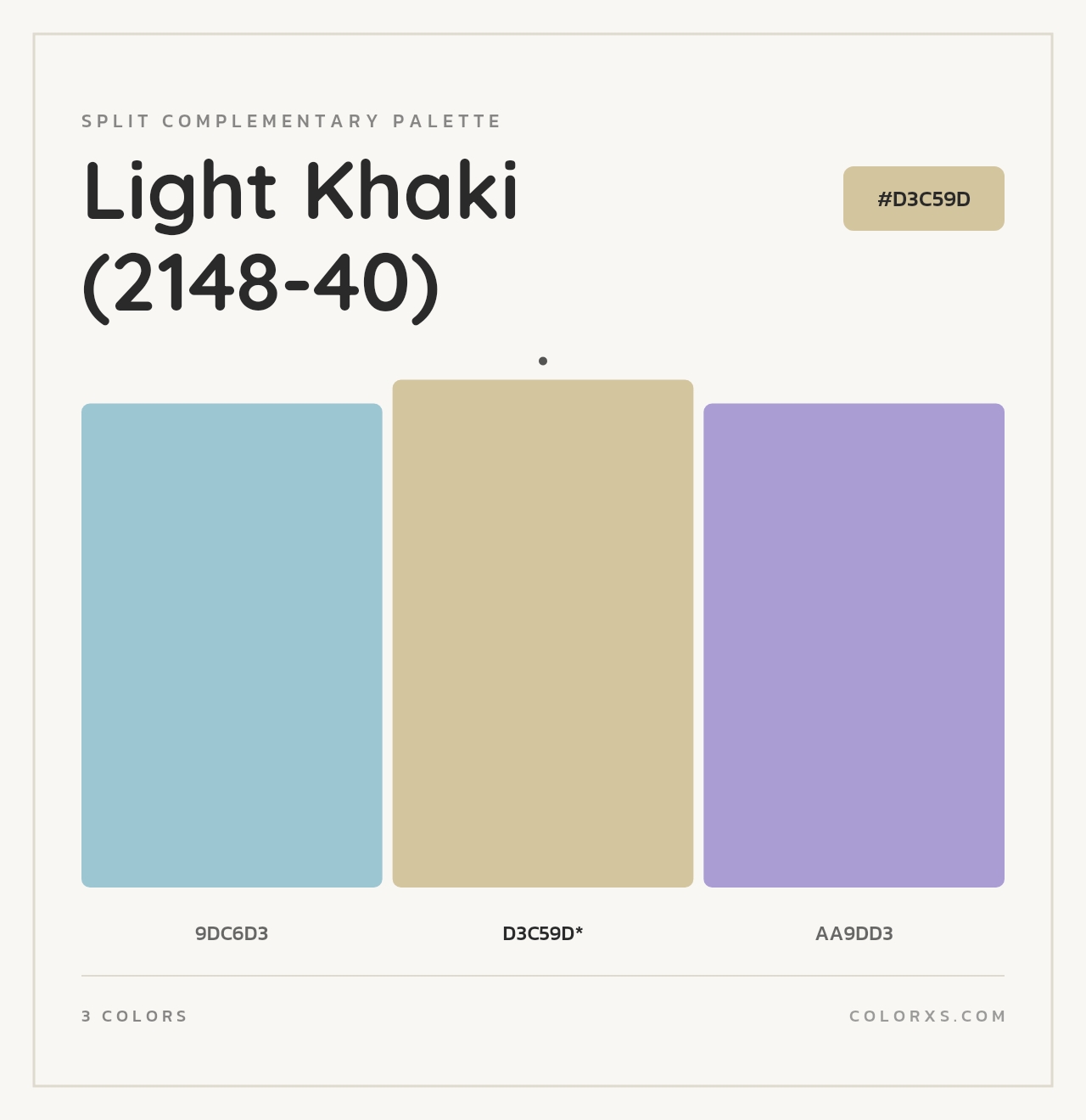 Light Khaki (2148-40) - Split-Complementary Color Palette
