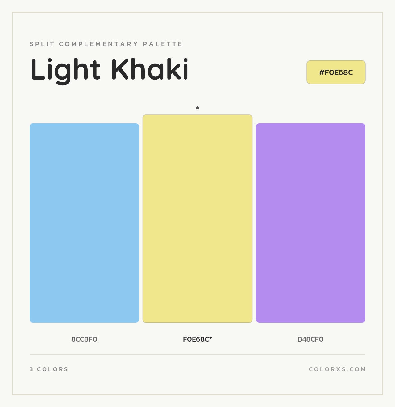 Light Khaki - Split-Complementary Color Palette