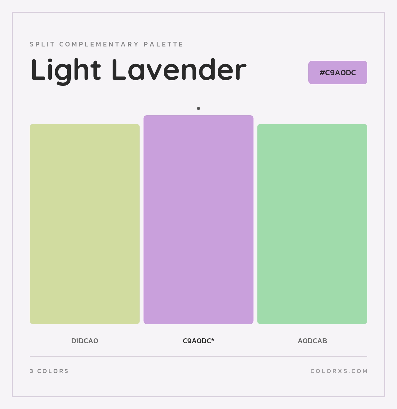 Light Lavender - Split-Complementary Color Palette