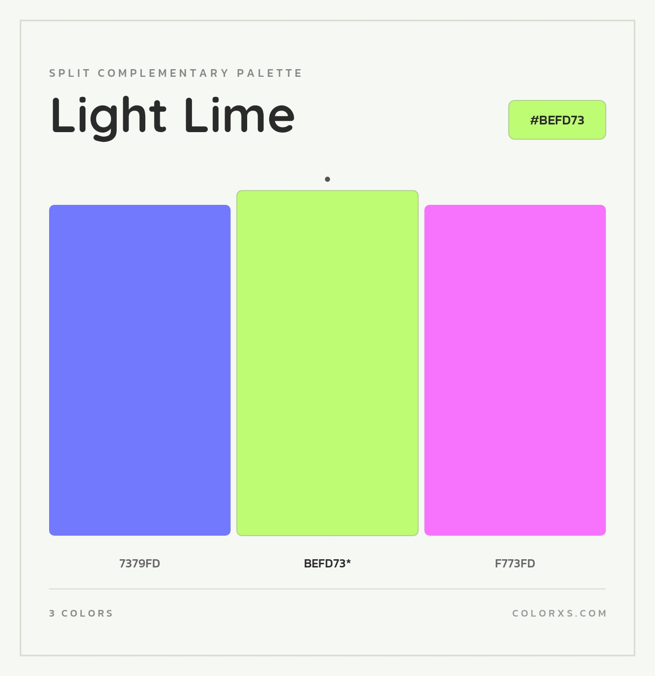 Light Lime - Split-Complementary Color Palette