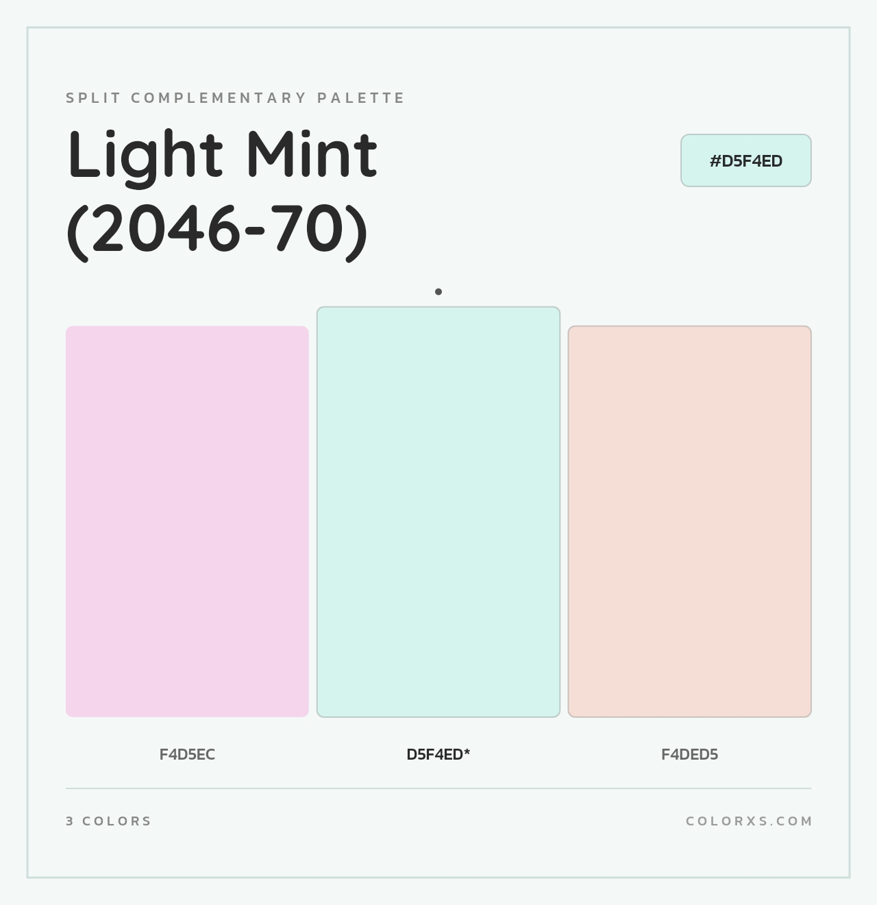 Light Mint (2046-70) - Split-Complementary Color Palette