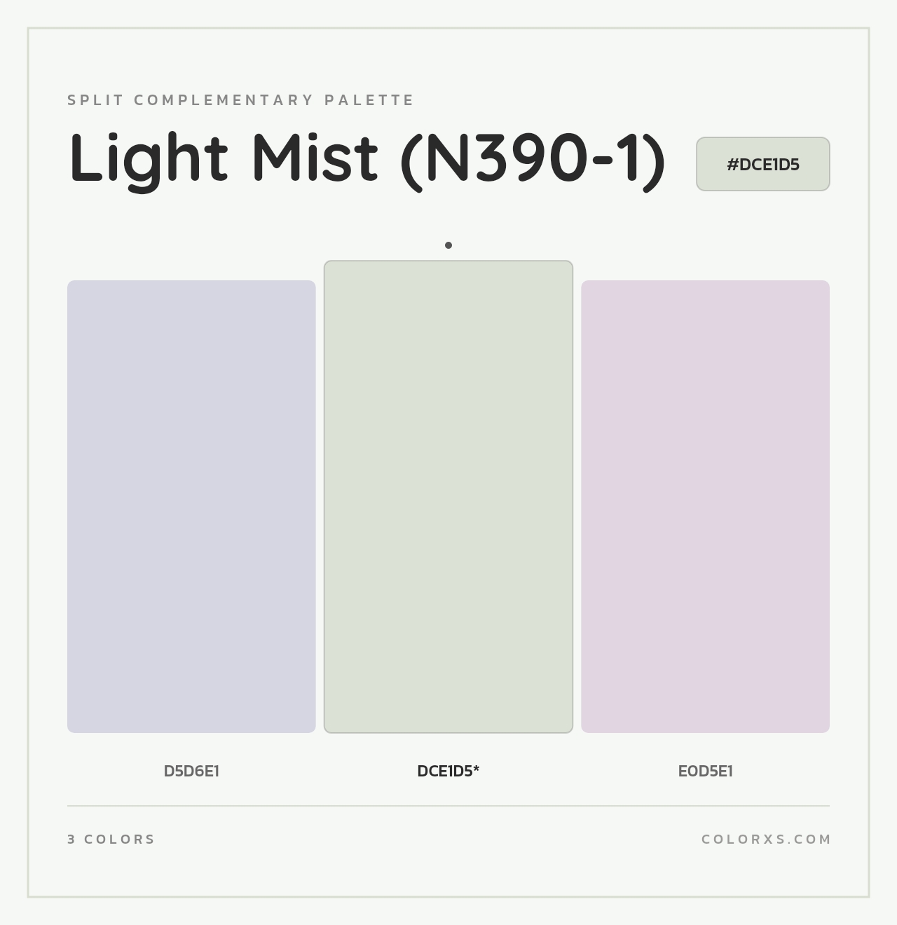Light Mist (N390-1) - Split-Complementary Color Palette