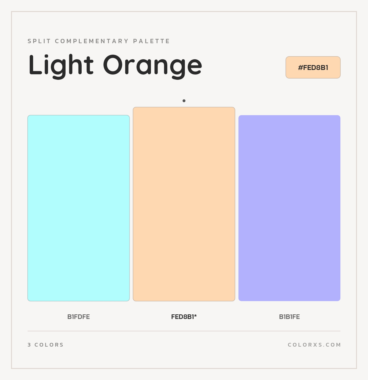 Light Orange - Split-Complementary Color Palette