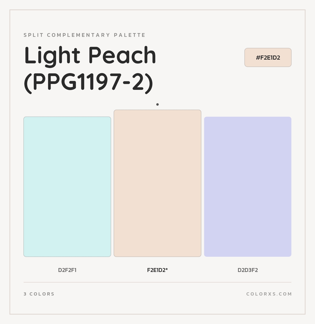 Light Peach (PPG1197-2) - Split-Complementary Color Palette