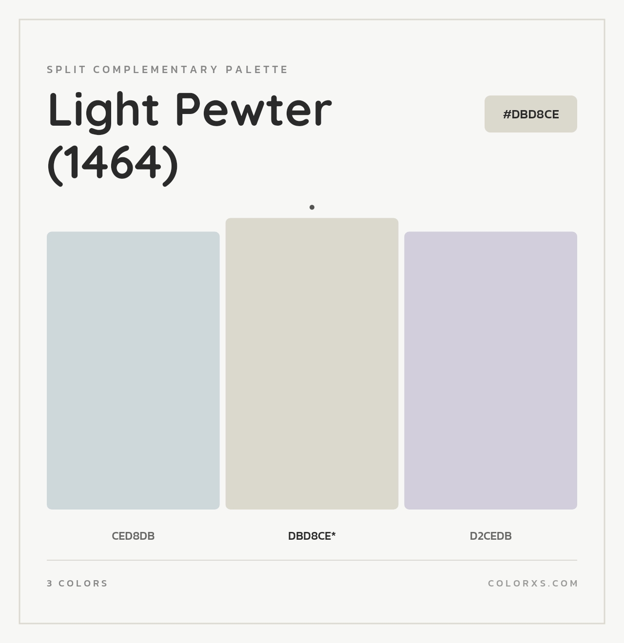 Light Pewter (1464) - Split-Complementary Color Palette