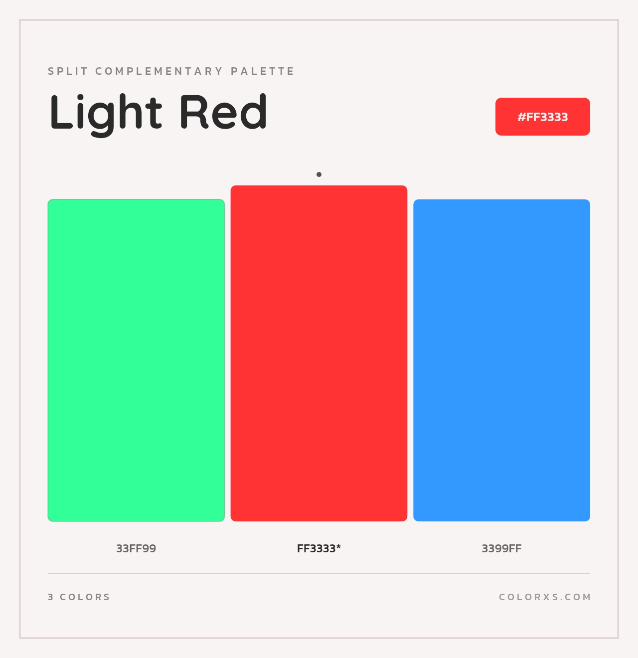 Light Red - Split-Complementary Color Palette