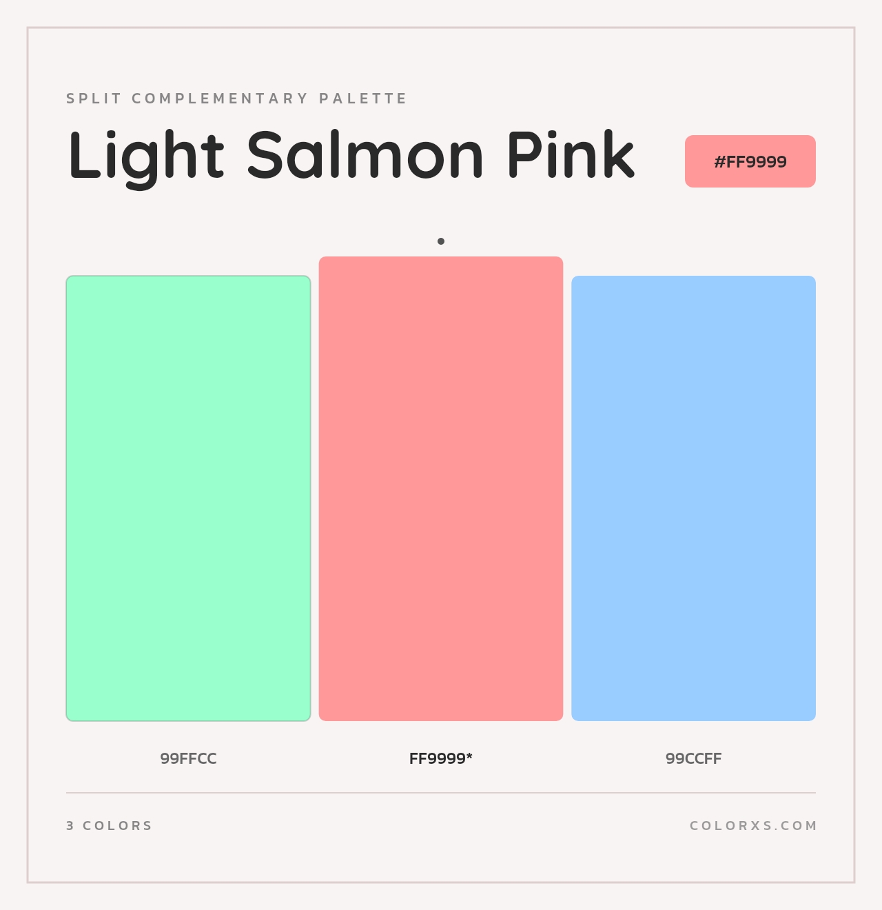 Light Salmon Pink - Split-Complementary Color Palette