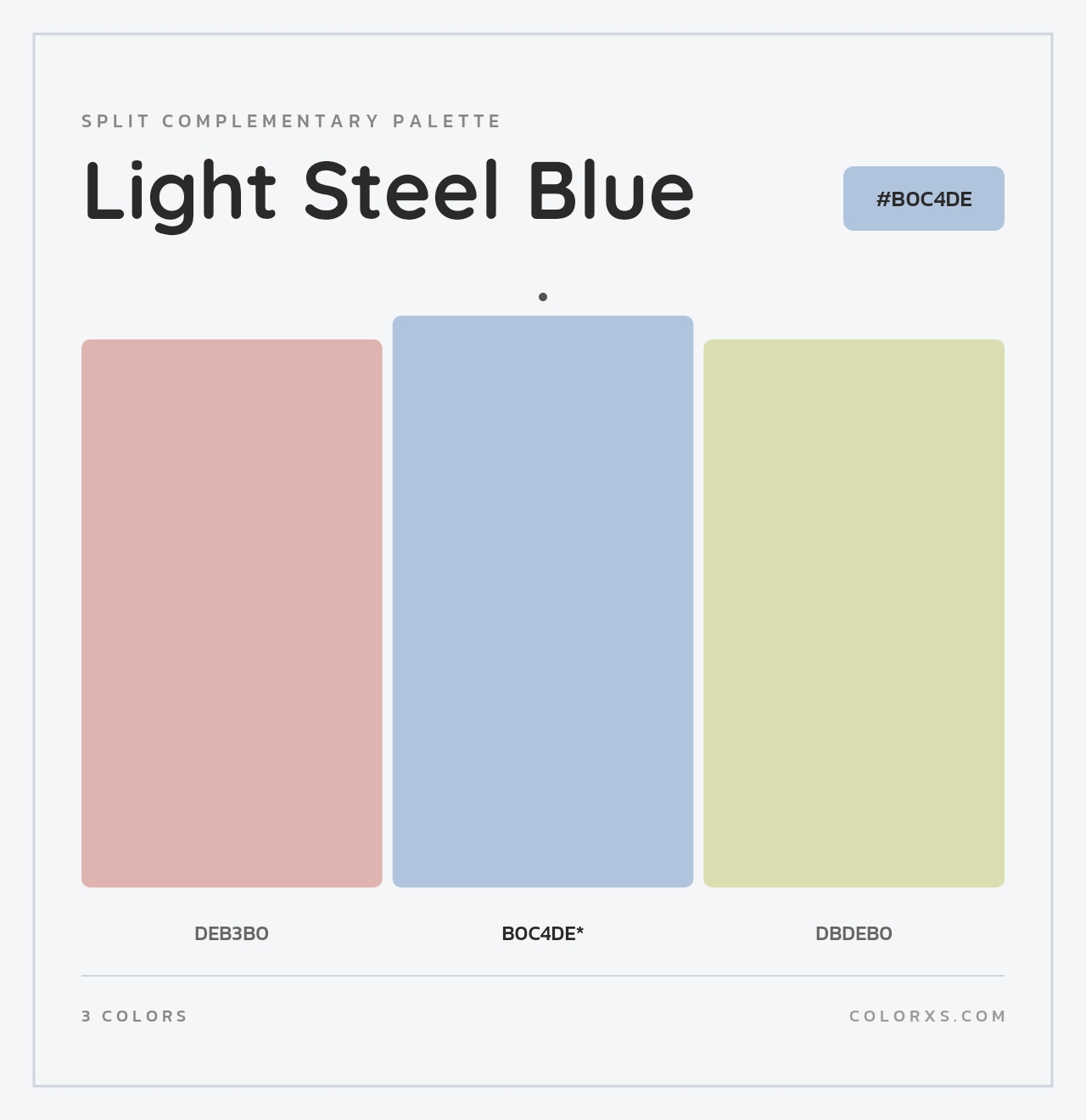 Light Steel Blue - Split-Complementary Color Palette