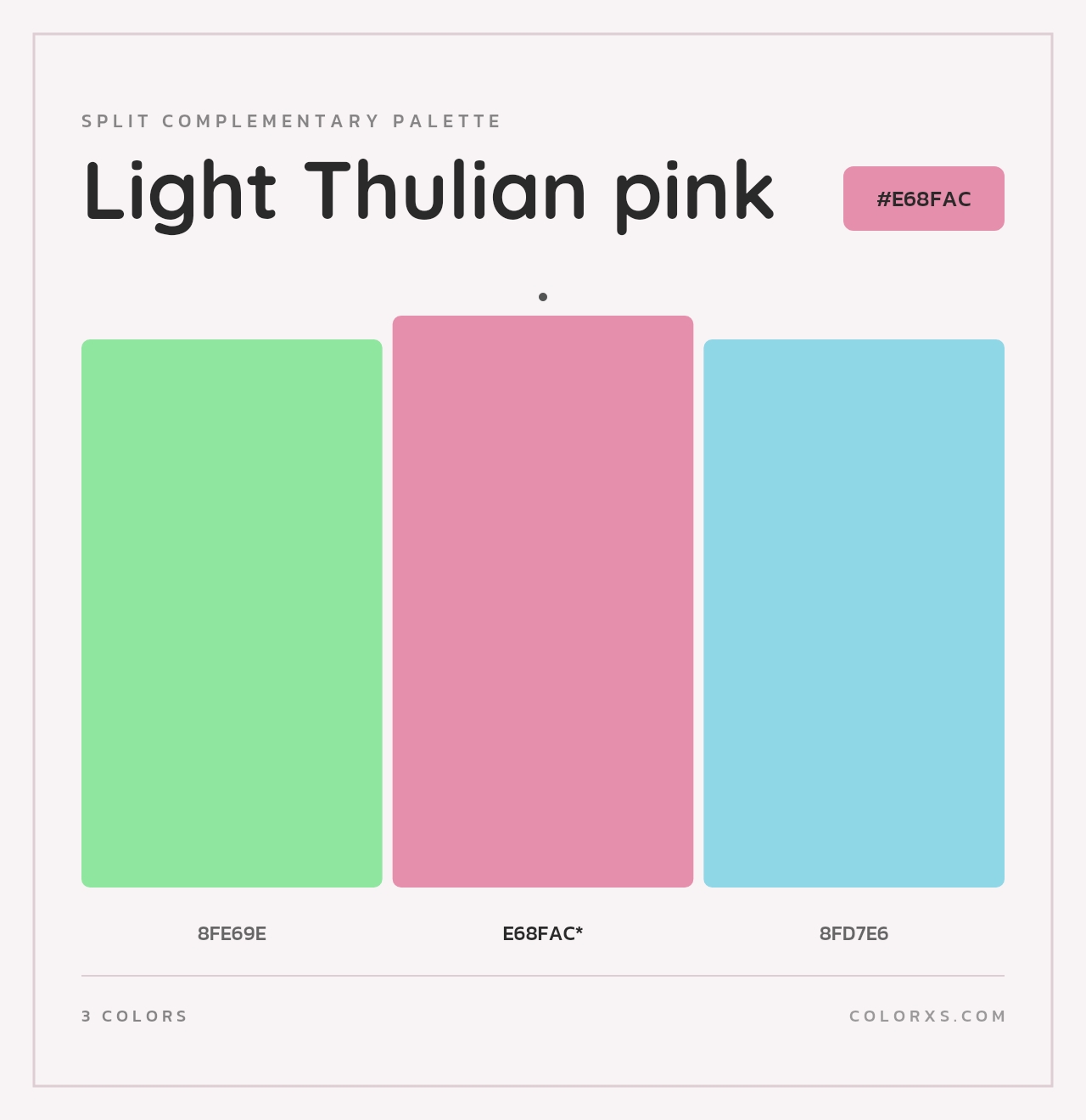 Light Thulian pink - Split-Complementary Color Palette