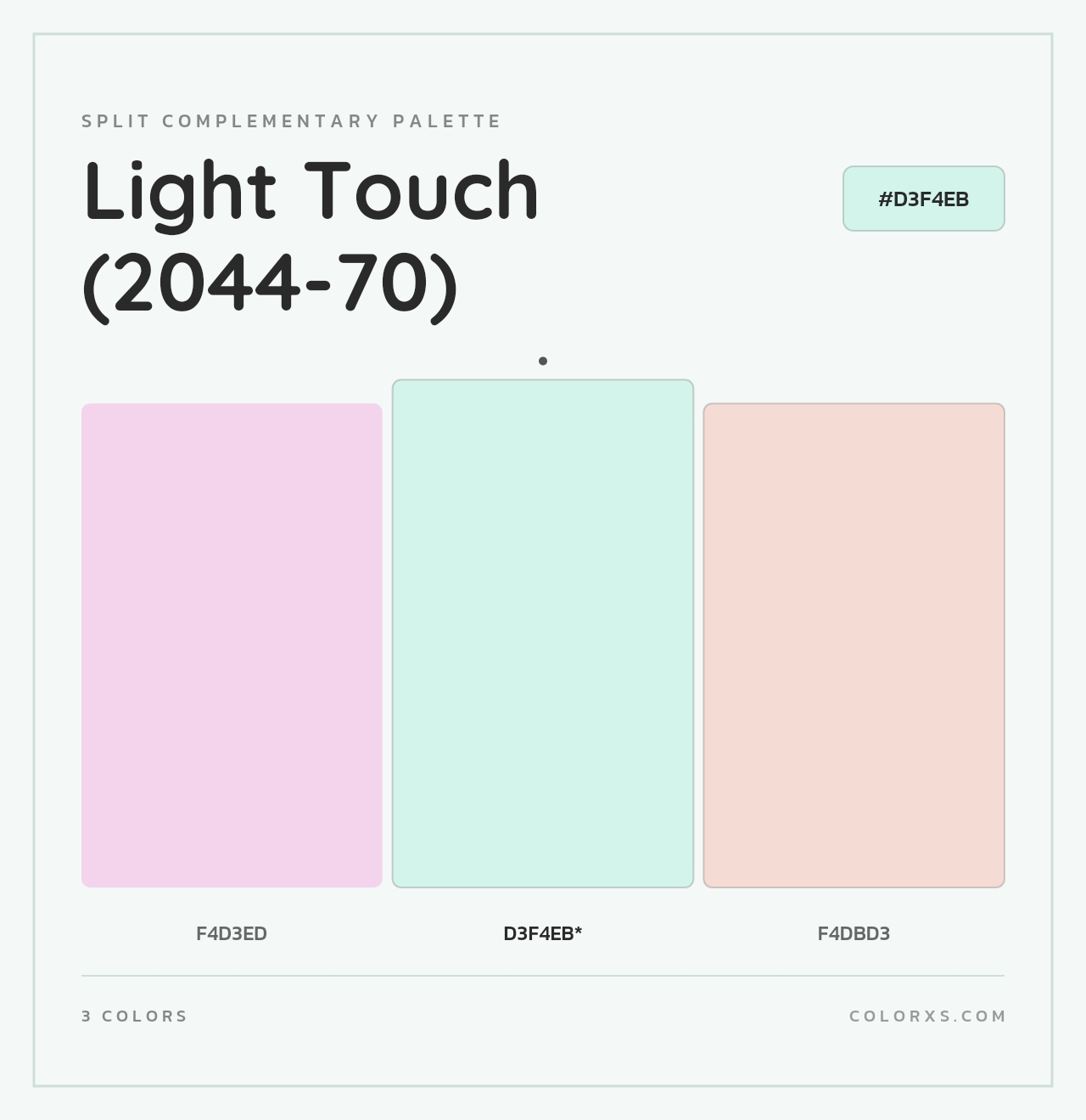 Light Touch (2044-70) - Split-Complementary Color Palette