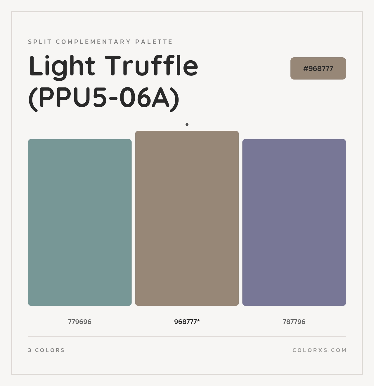 Light Truffle (PPU5-06A) - Split-Complementary Color Palette