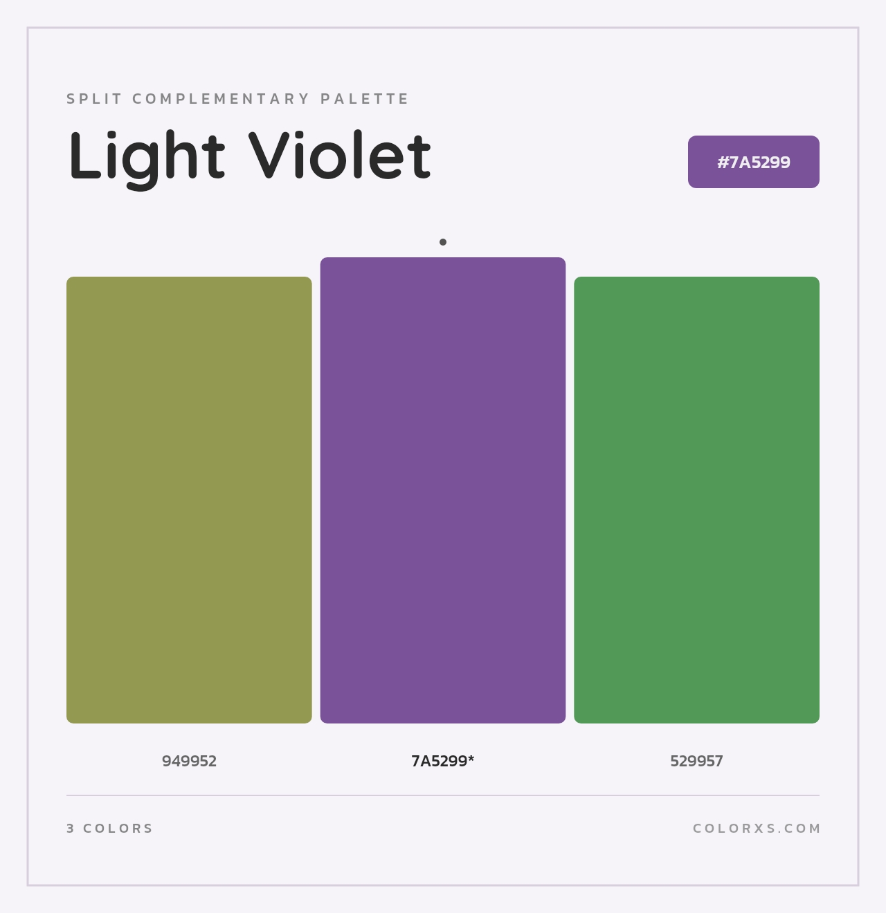 Light Violet - Split-Complementary Color Palette