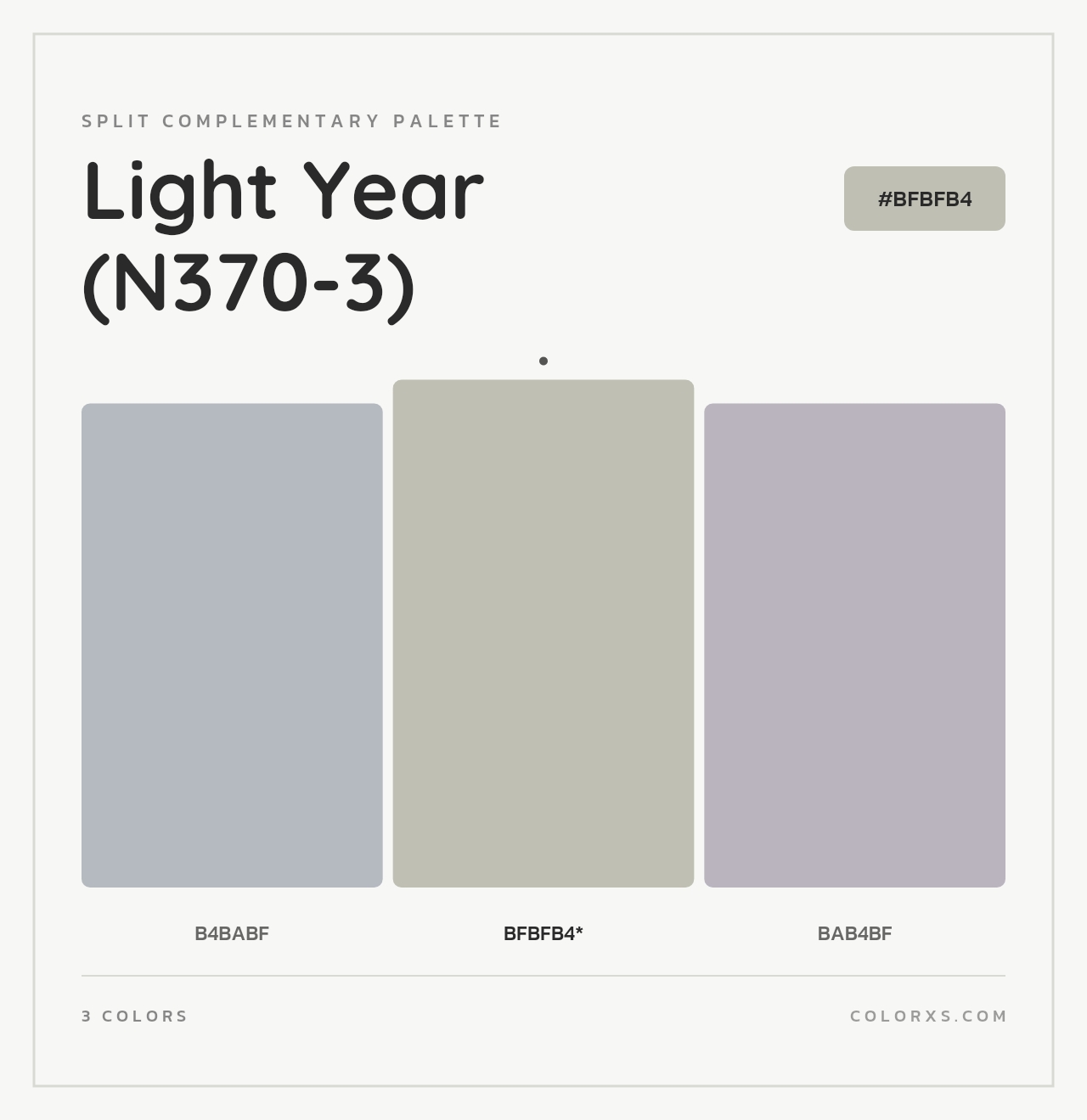 Light Year (N370-3) - Split-Complementary Color Palette