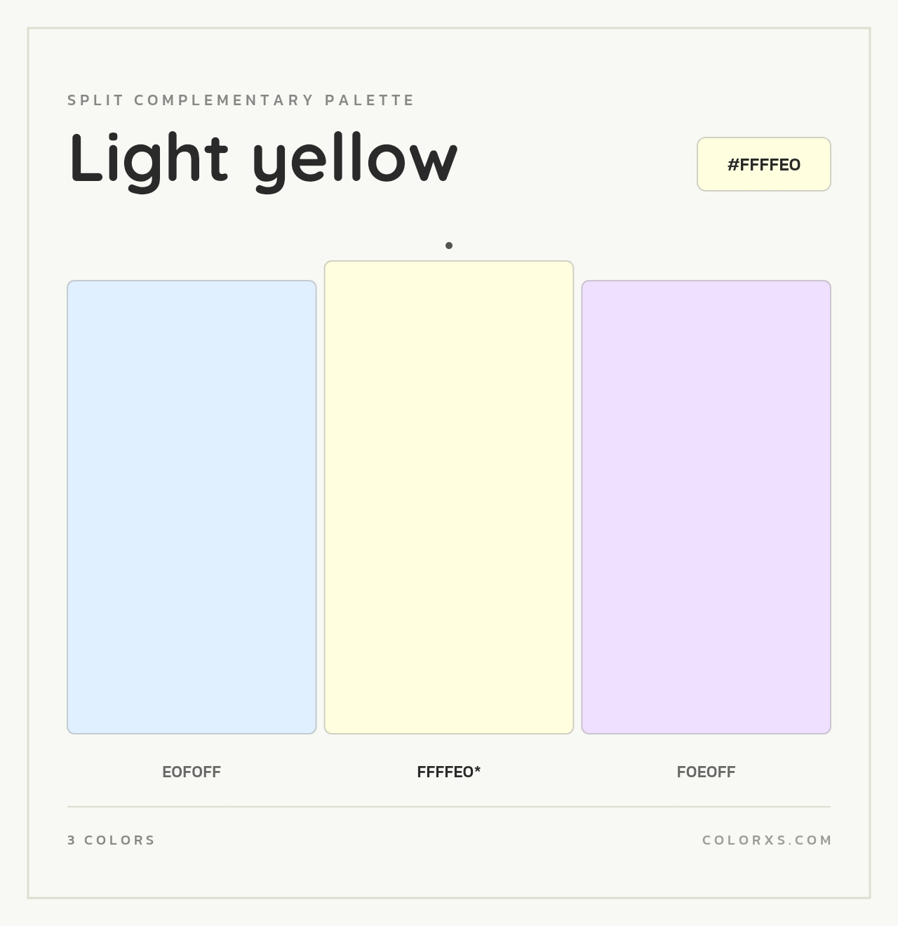 Light yellow - Split-Complementary Color Palette