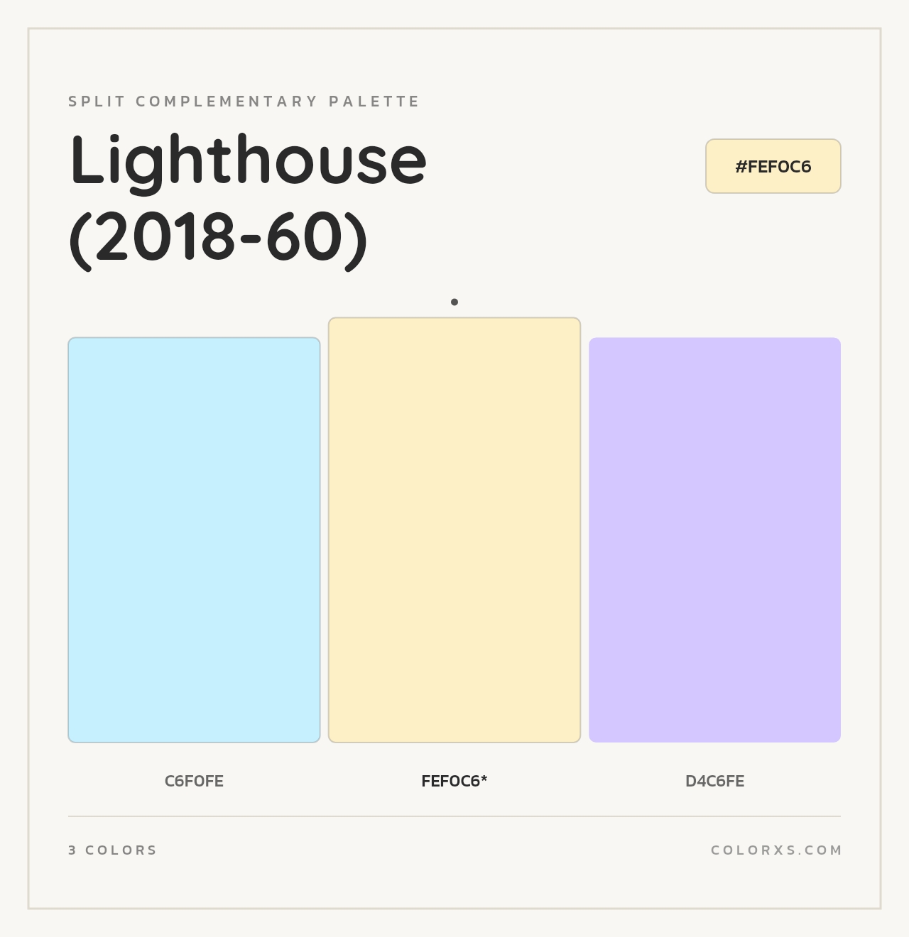 Lighthouse (2018-60) - Split-Complementary Color Palette