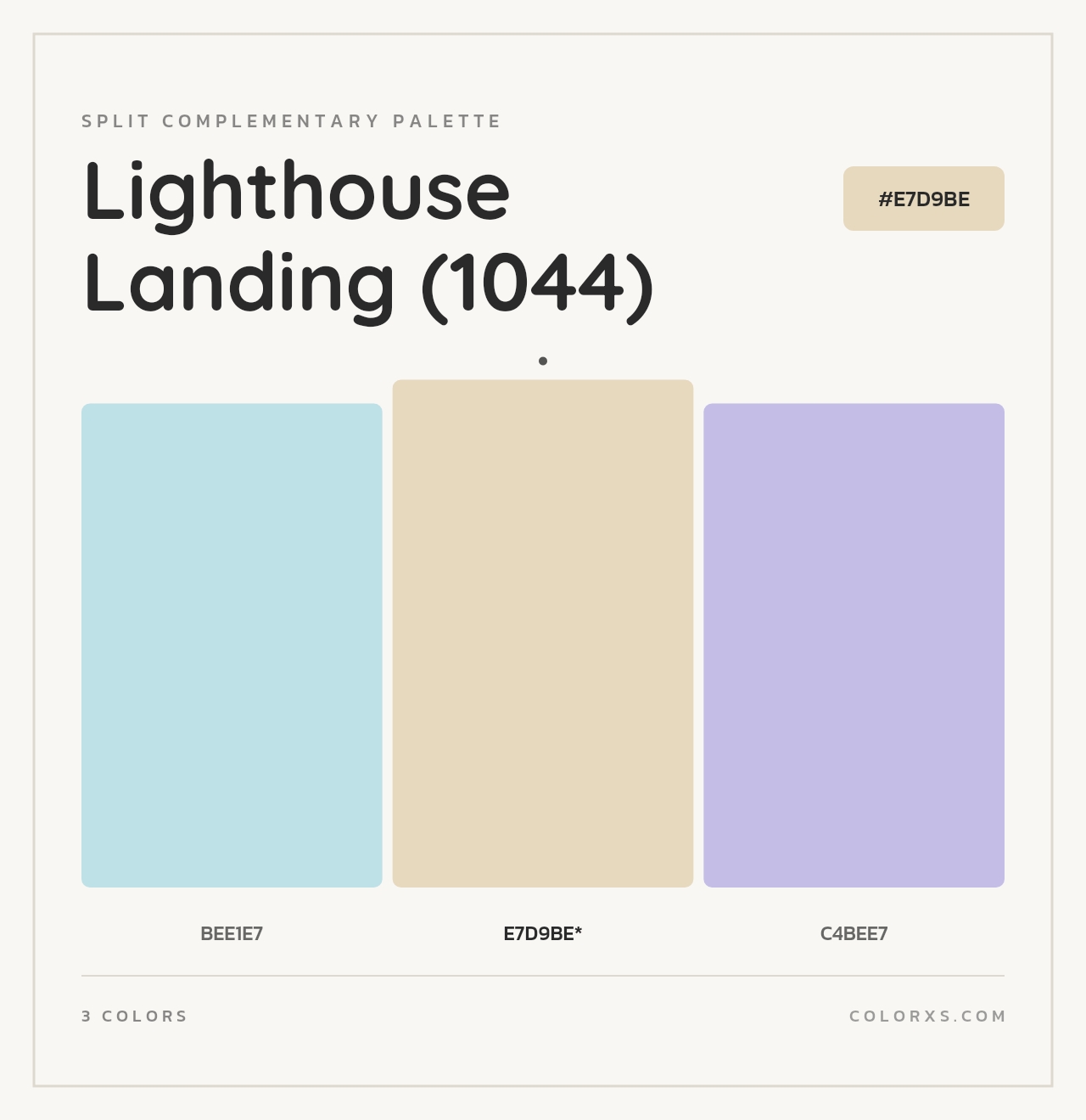 Lighthouse Landing (1044) - Split-Complementary Color Palette