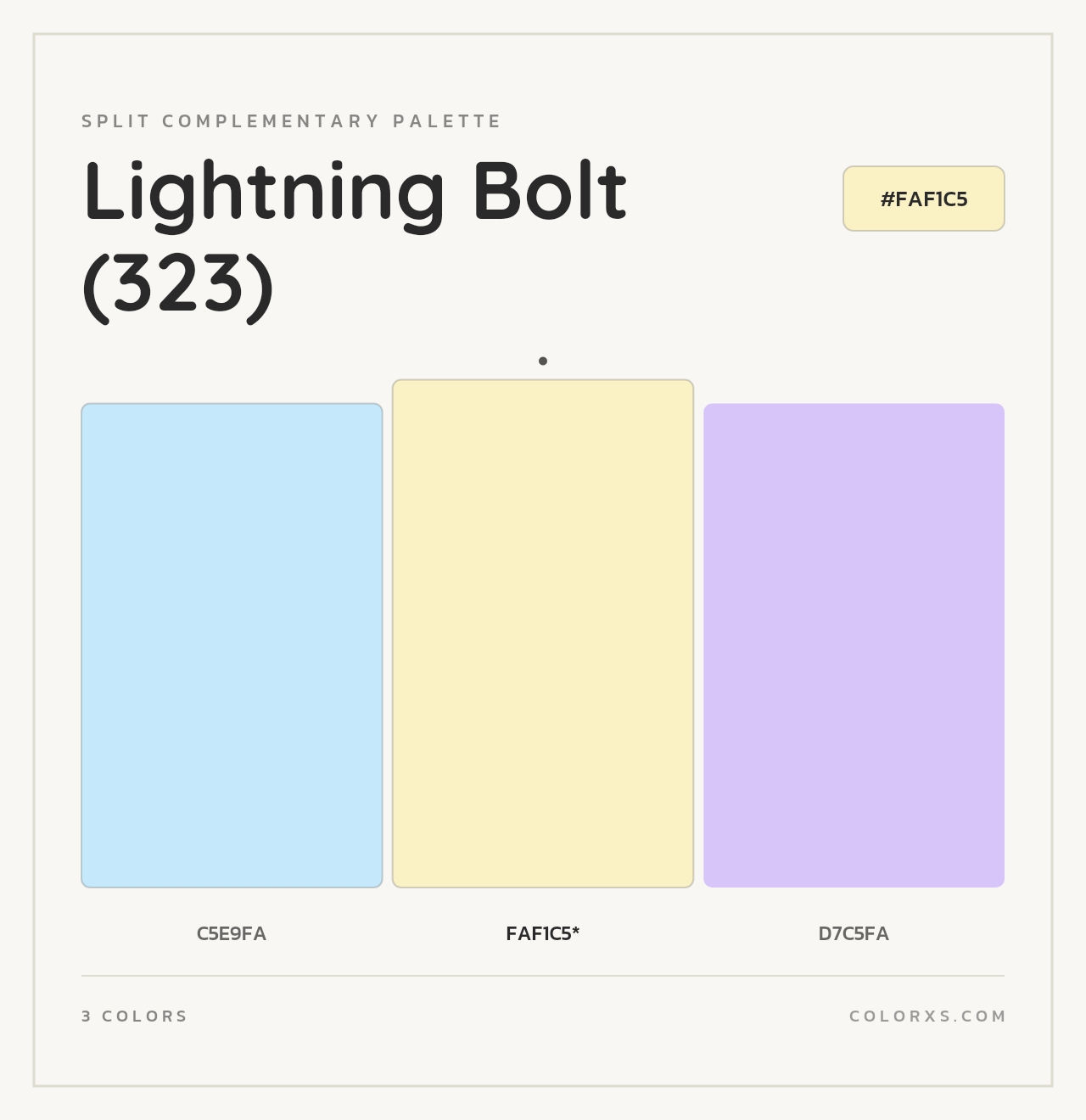 Lightning Bolt (323) - Split-Complementary Color Palette