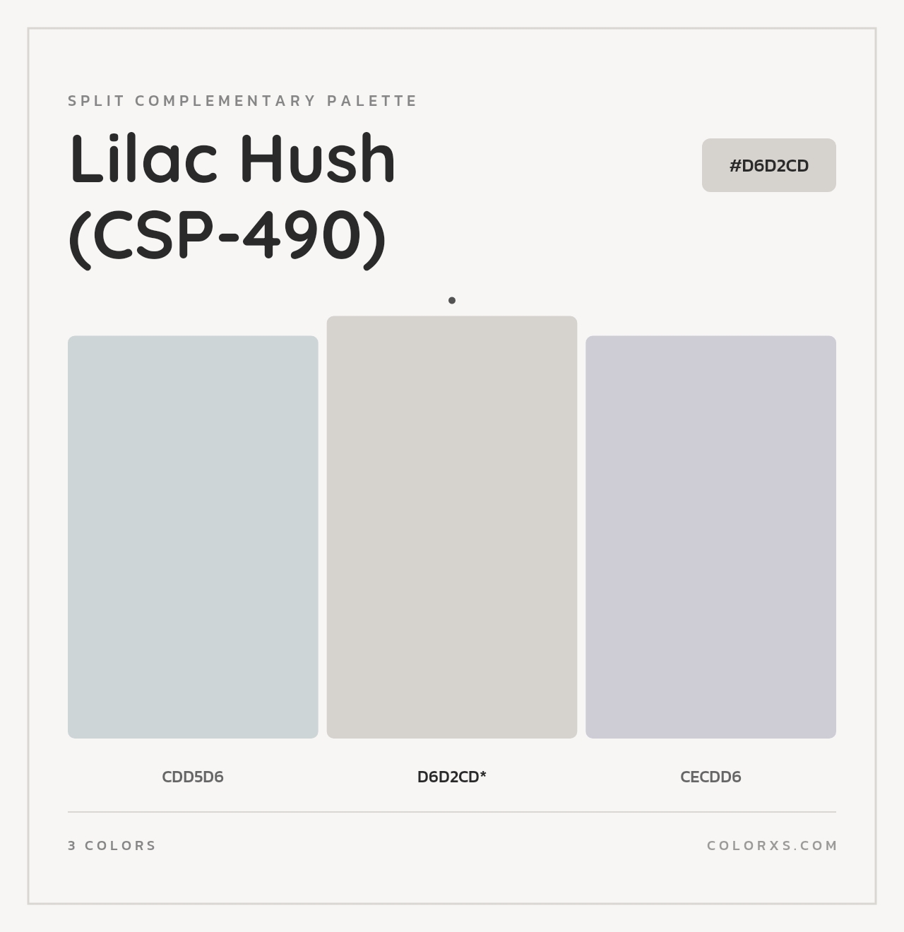 Lilac Hush (CSP-490) - Split-Complementary Color Palette