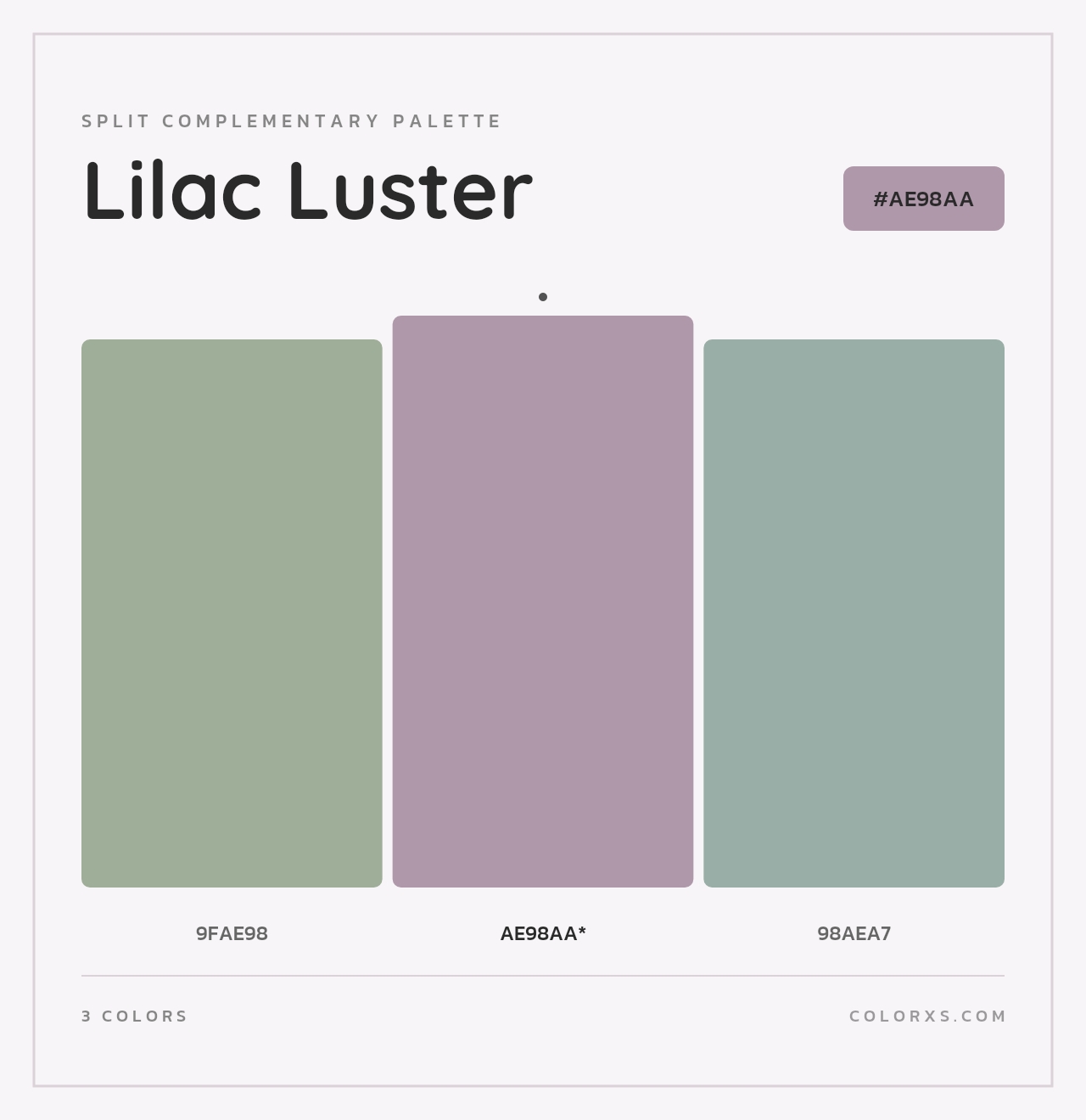 Lilac Luster - Split-Complementary Color Palette