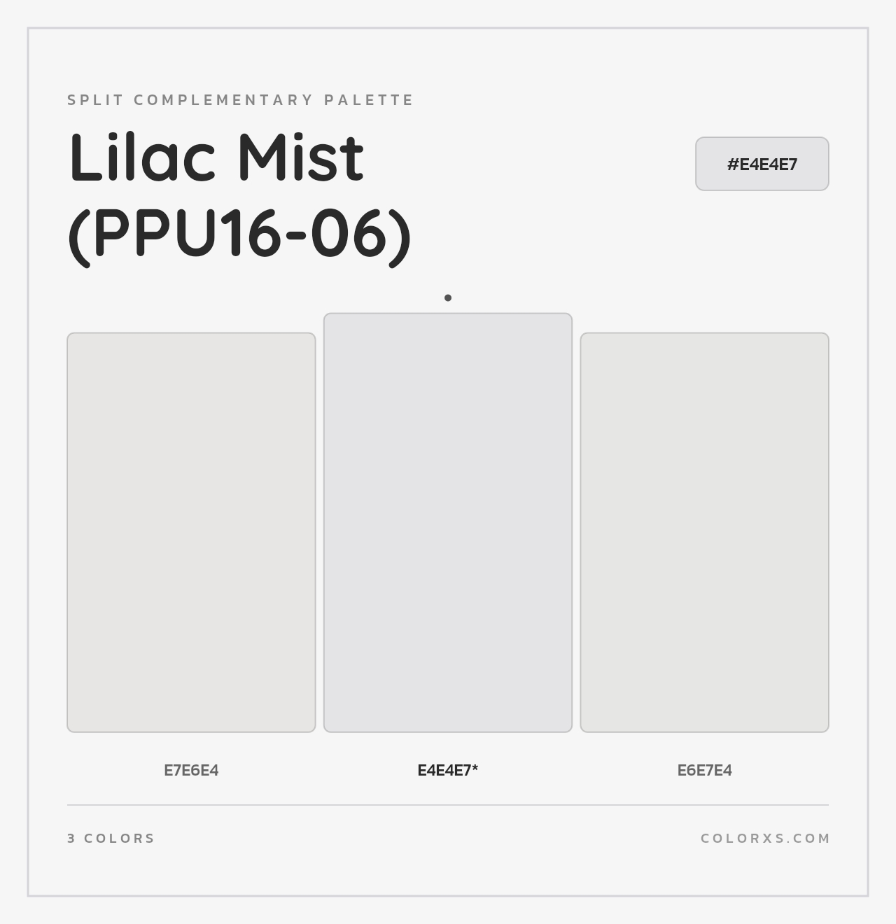 Lilac Mist (PPU16-06) - Split-Complementary Color Palette
