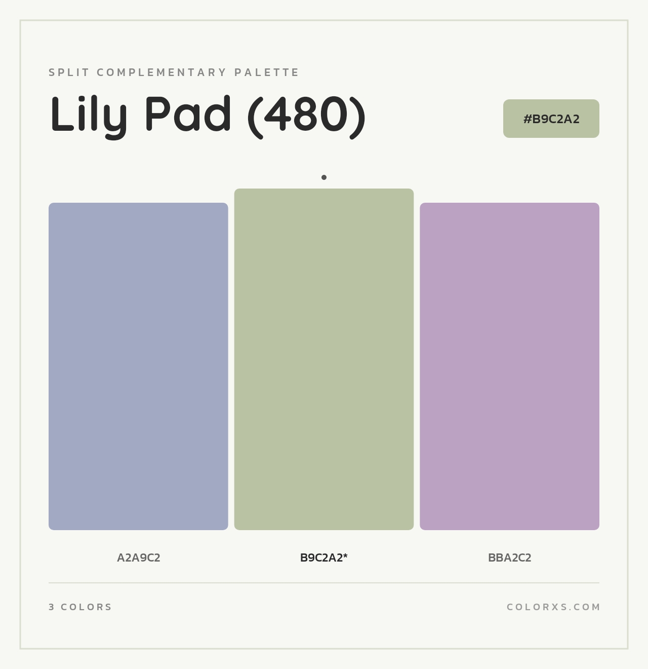 Lily Pad (480) - Split-Complementary Color Palette