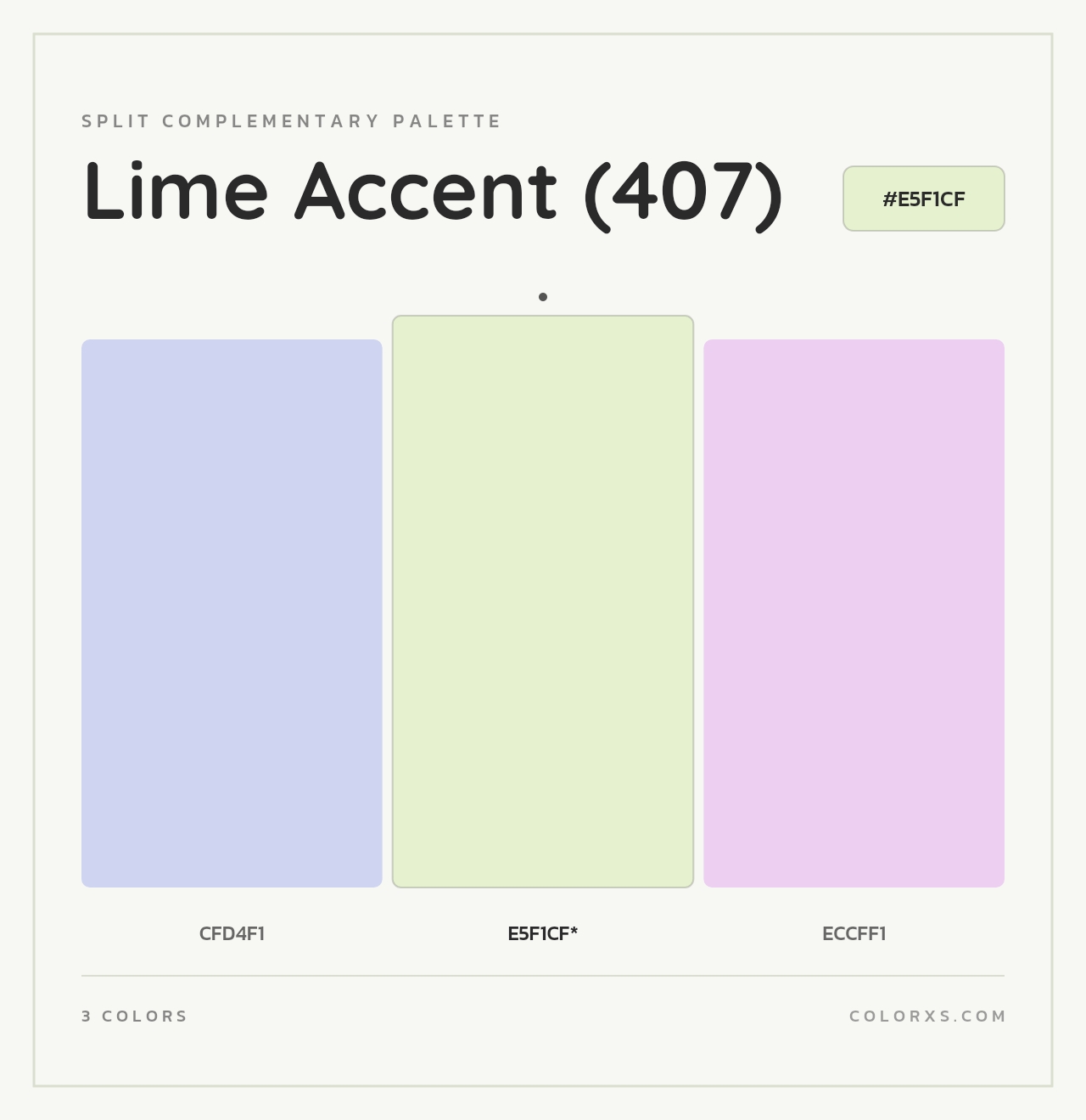 Lime Accent (407) - Split-Complementary Color Palette