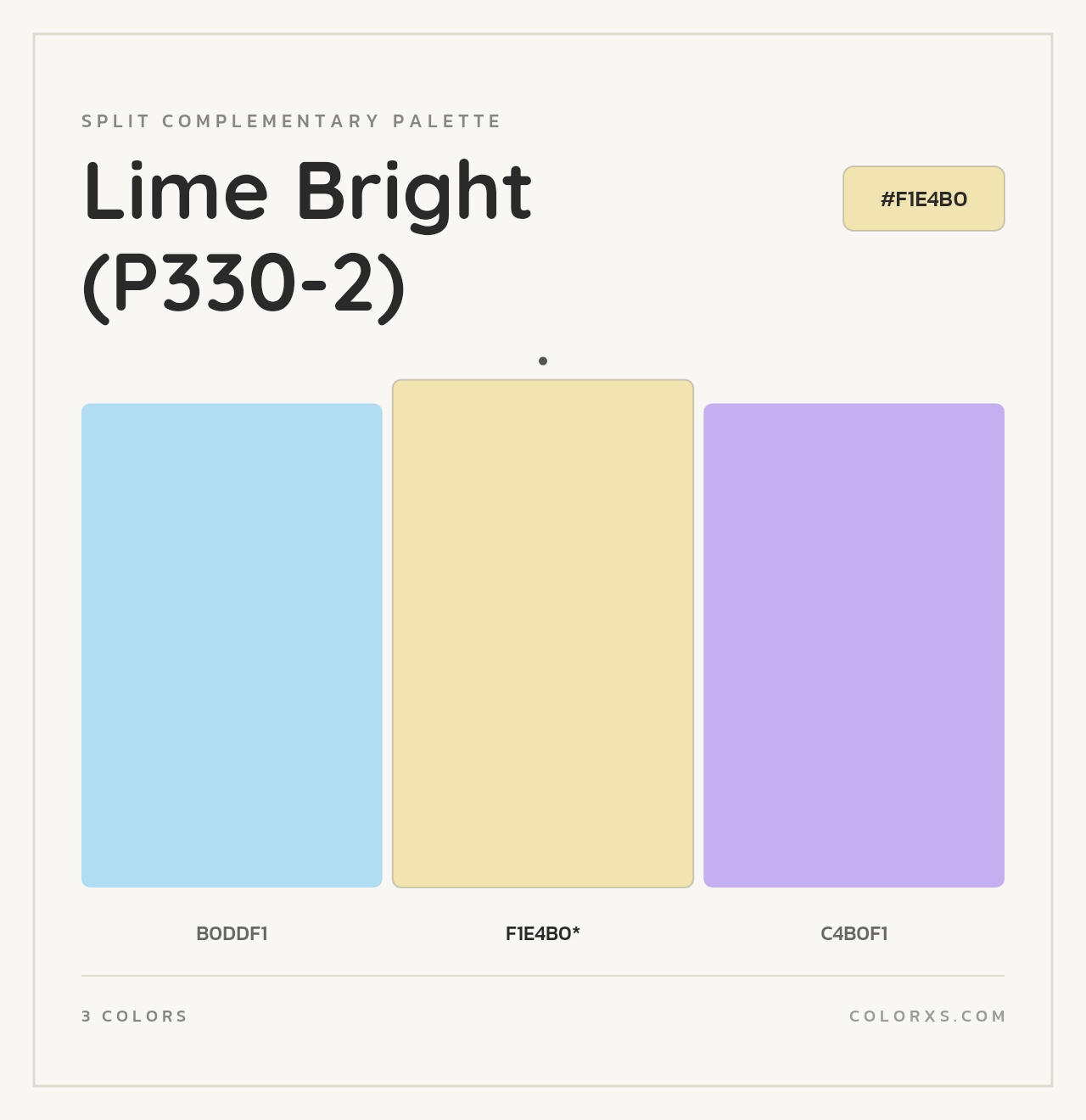 Lime Bright (P330-2) - Split-Complementary Color Palette