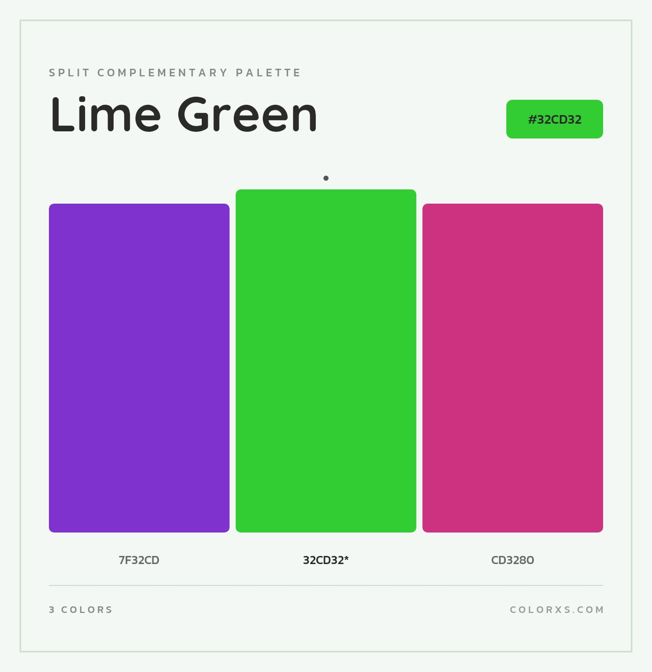 Lime Green - Split-Complementary Color Palette
