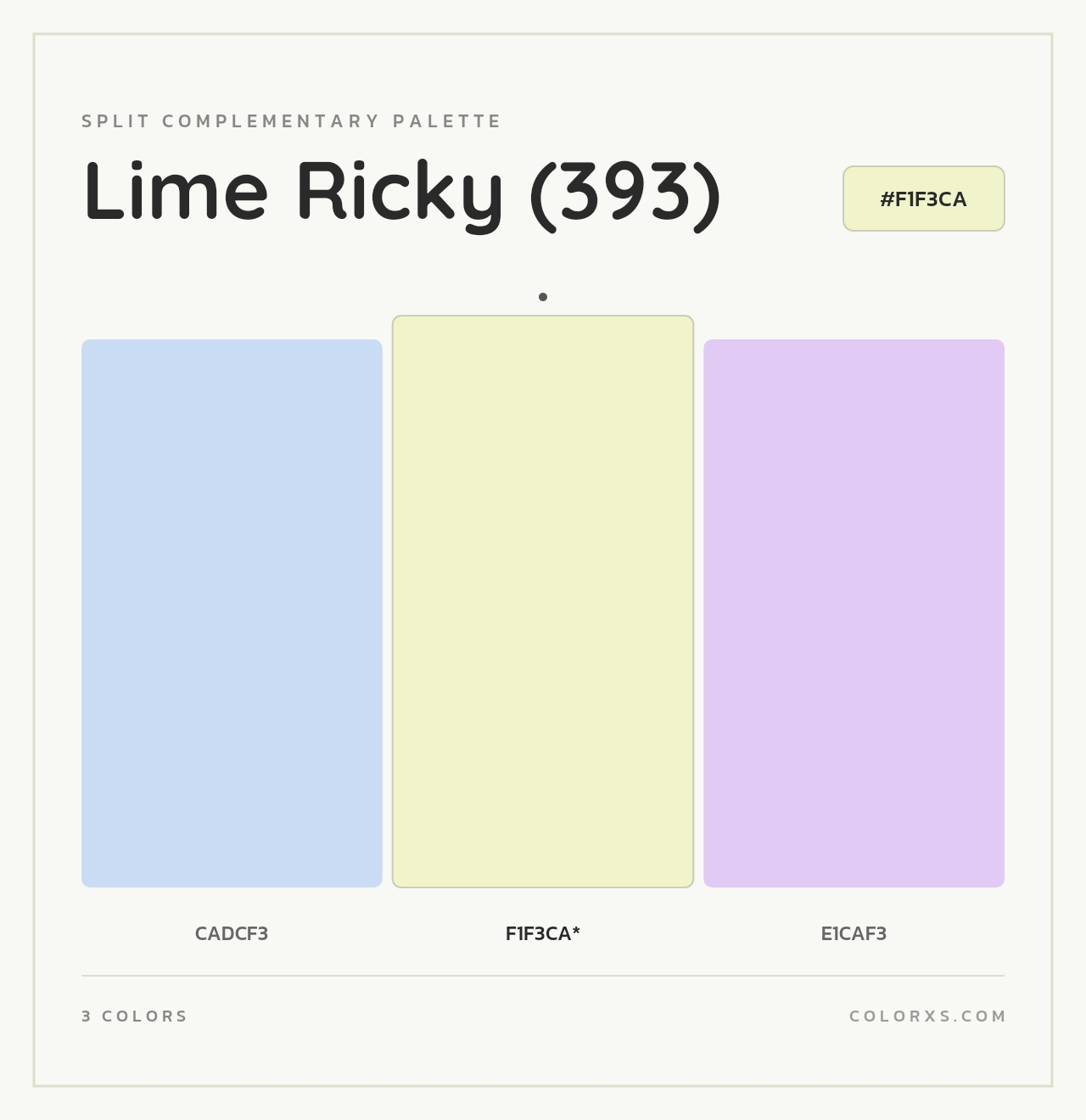 Lime Ricky (393) - Split-Complementary Color Palette