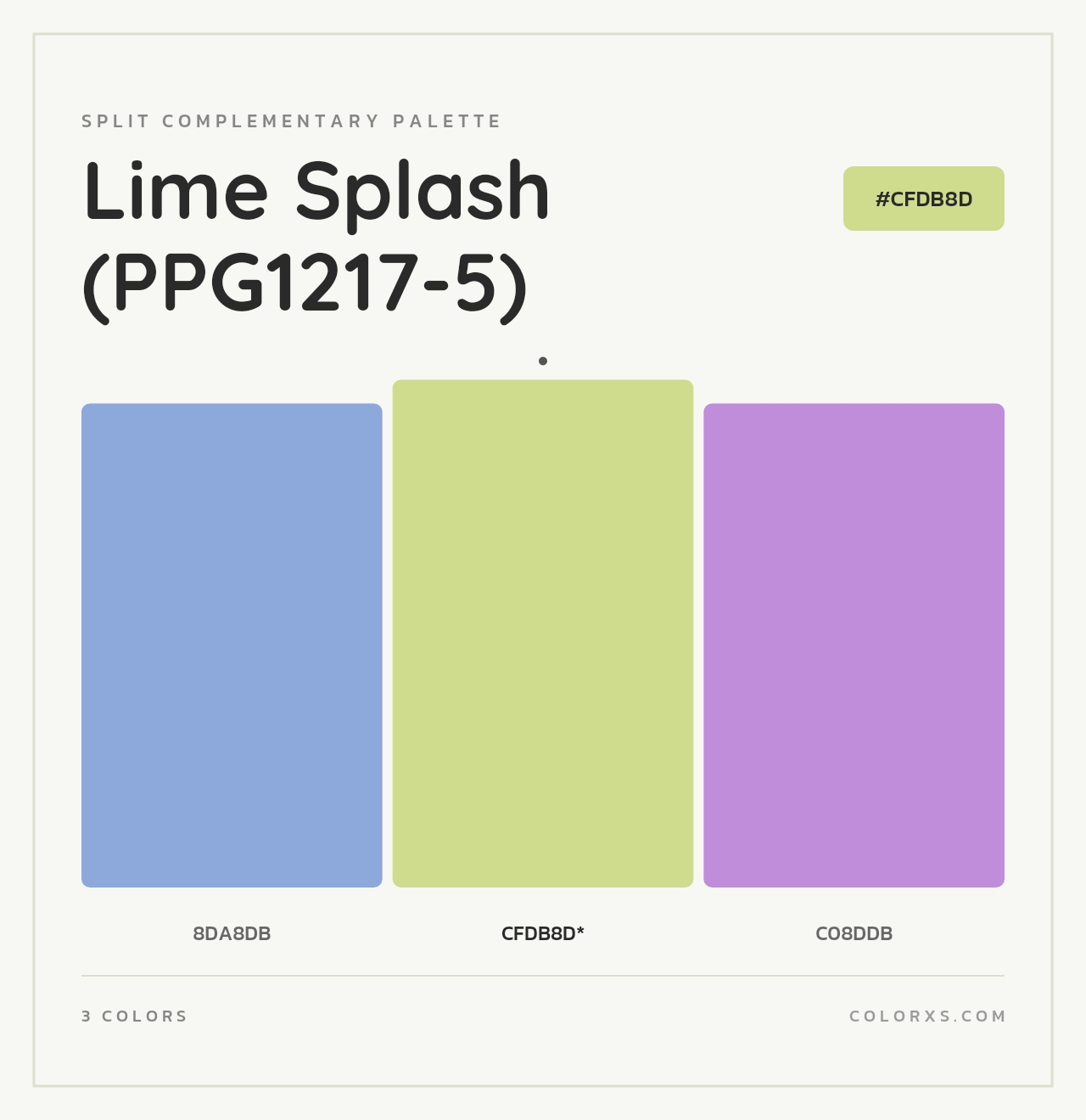 Lime Splash (PPG1217-5) - Split-Complementary Color Palette