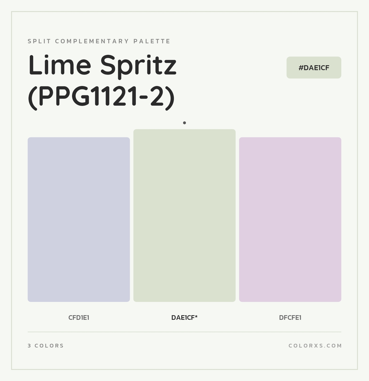 Lime Spritz (PPG1121-2) - Split-Complementary Color Palette