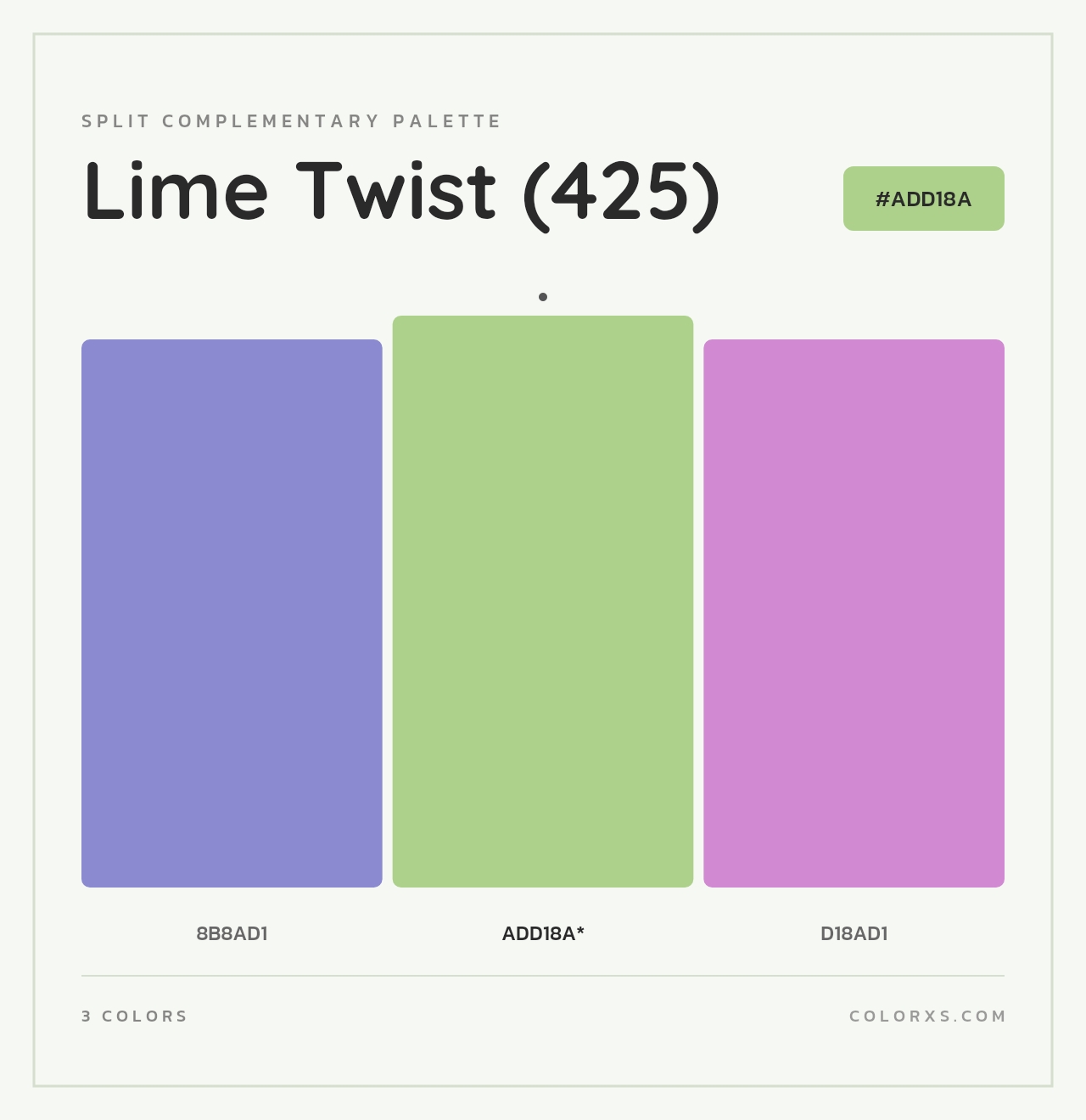 Lime Twist (425) - Split-Complementary Color Palette