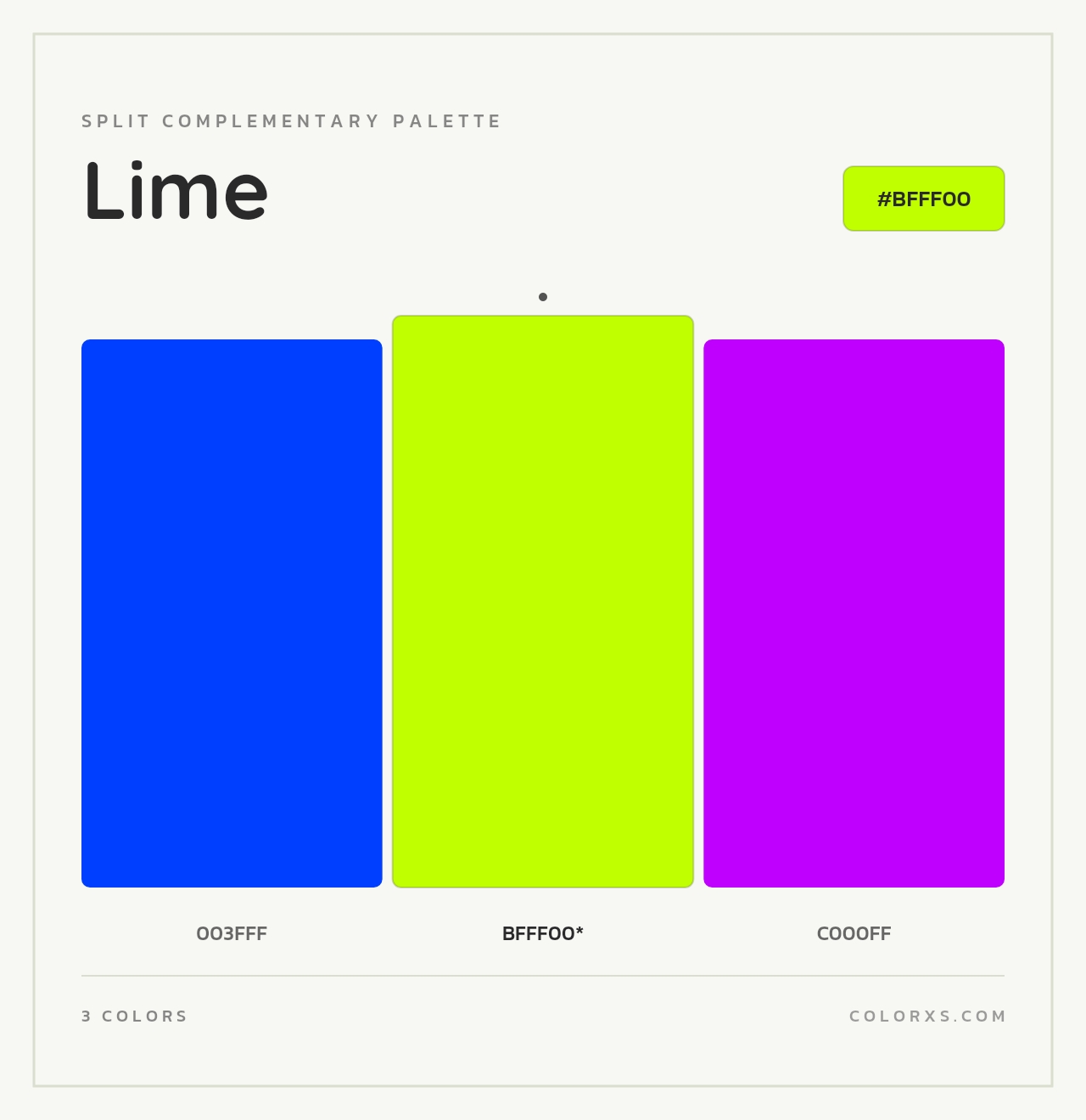 Lime - Split-Complementary Color Palette