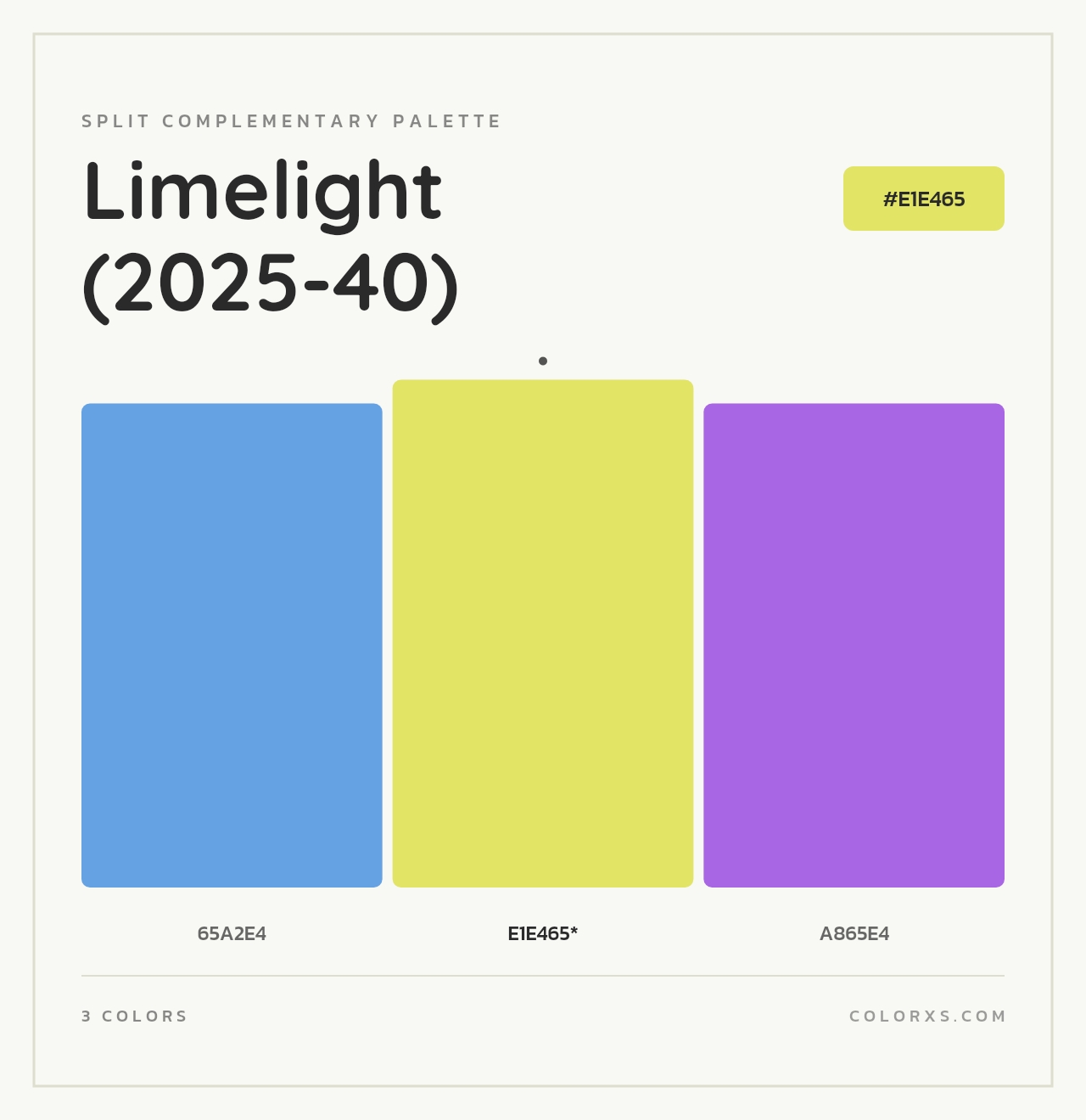 Limelight (2025-40) - Split-Complementary Color Palette