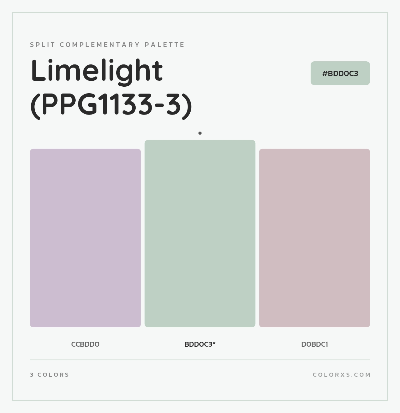 Limelight (PPG1133-3) - Split-Complementary Color Palette