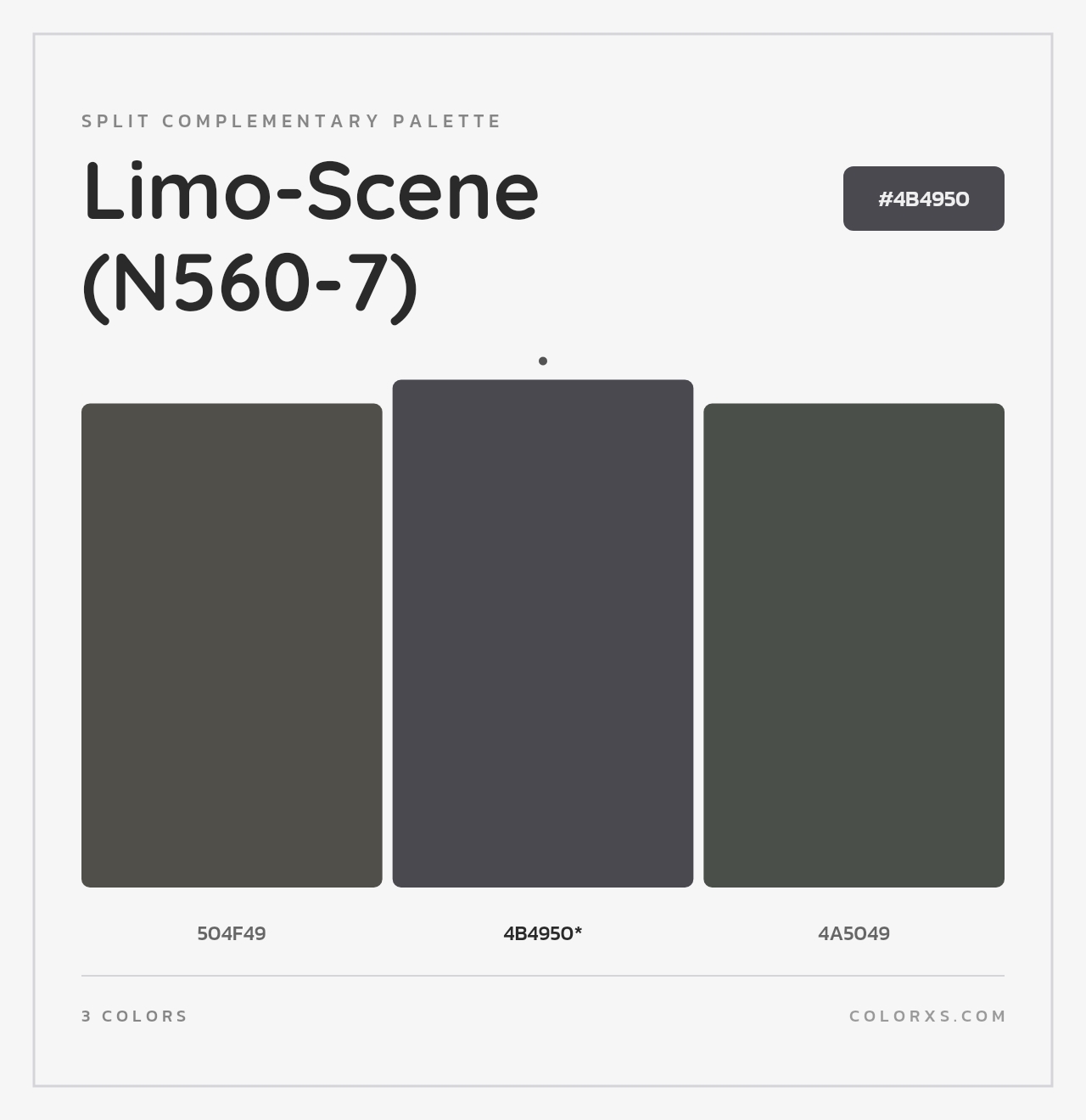 Limo-Scene (N560-7) - Split-Complementary Color Palette