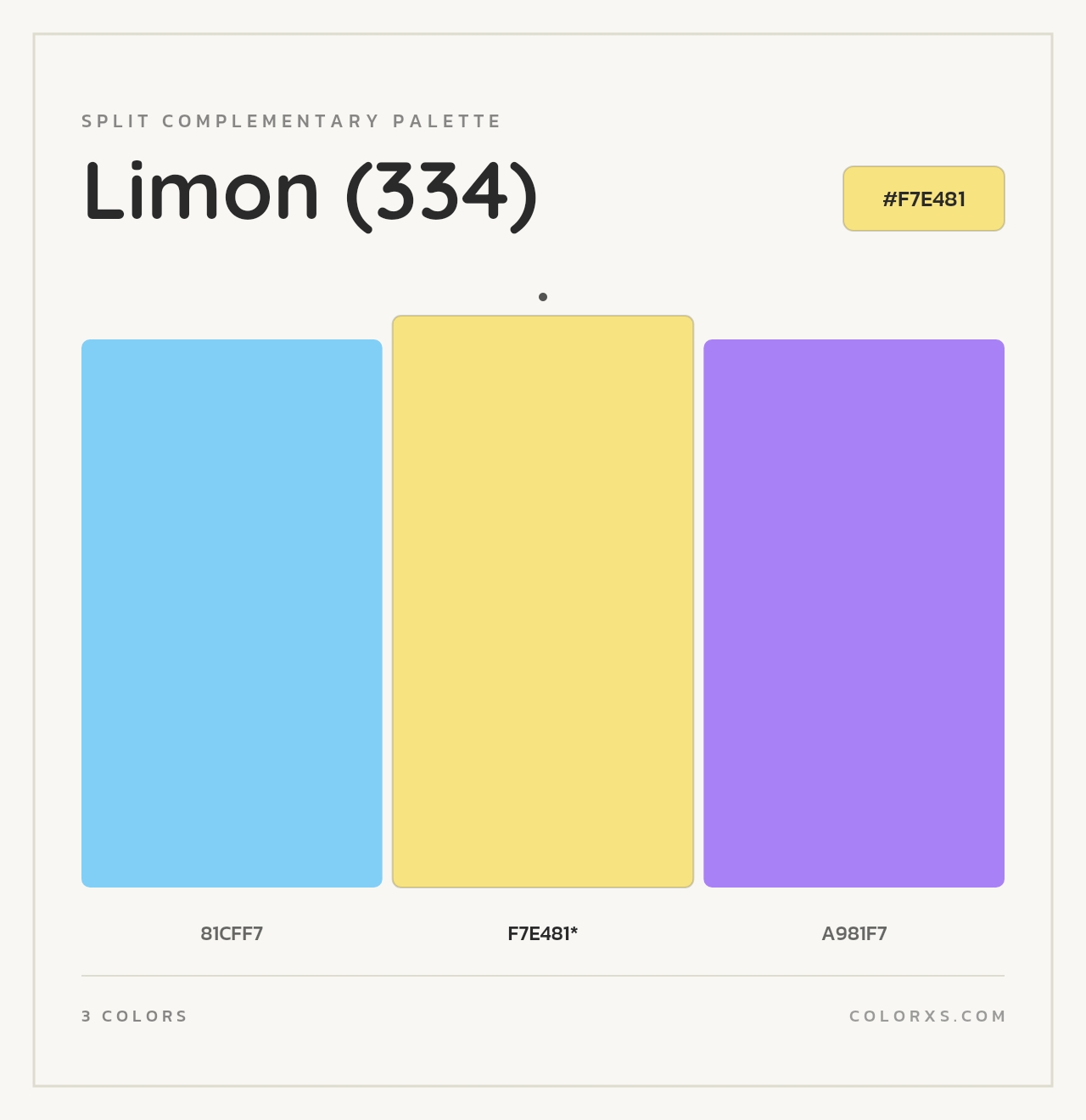 Limon (334) - Split-Complementary Color Palette