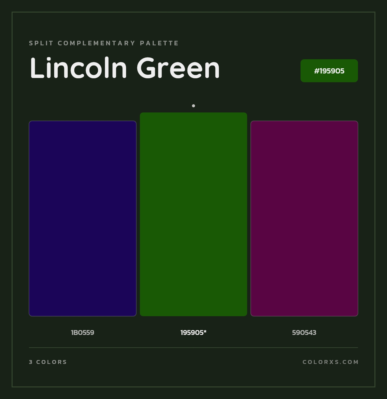 Lincoln Green - Split-Complementary Color Palette