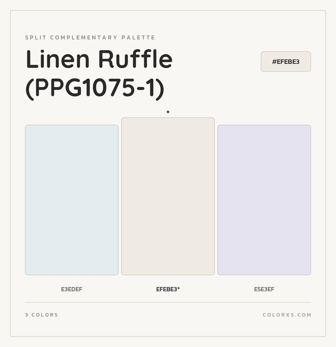 Linen Ruffle (PPG1075-1) - Split-Complementary Color Palette