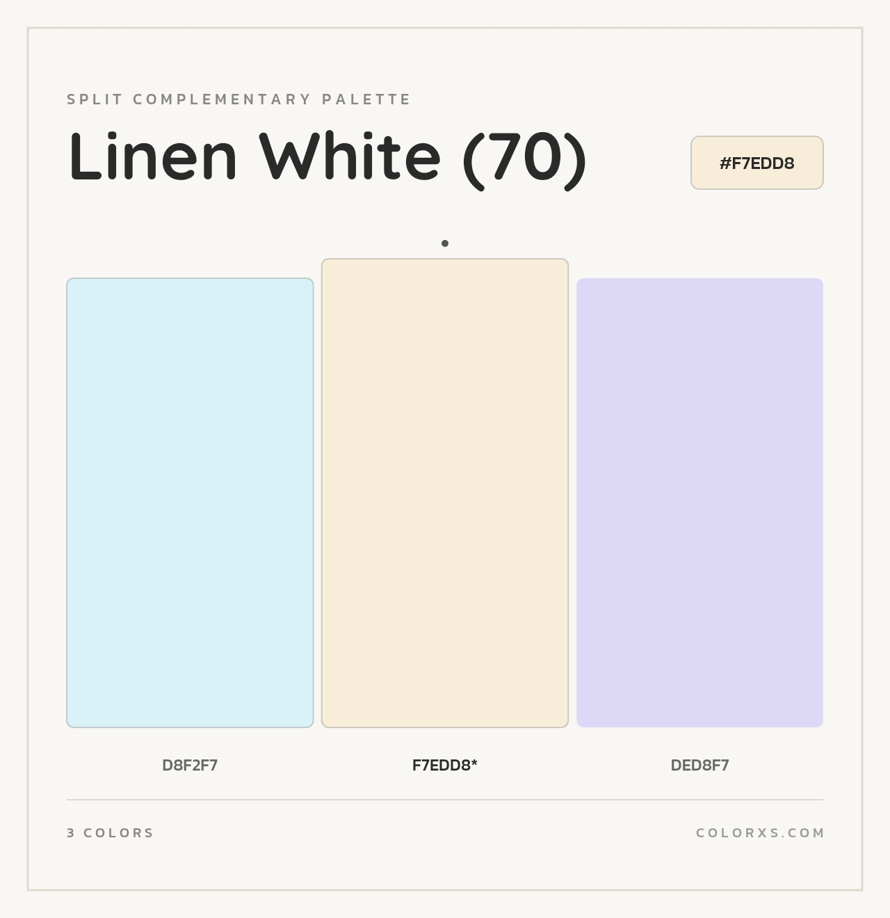 Linen White (70) - Split-Complementary Color Palette