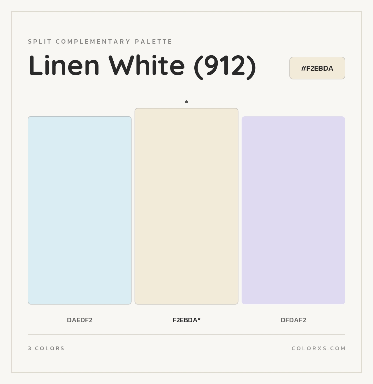 Linen White (912) - Split-Complementary Color Palette