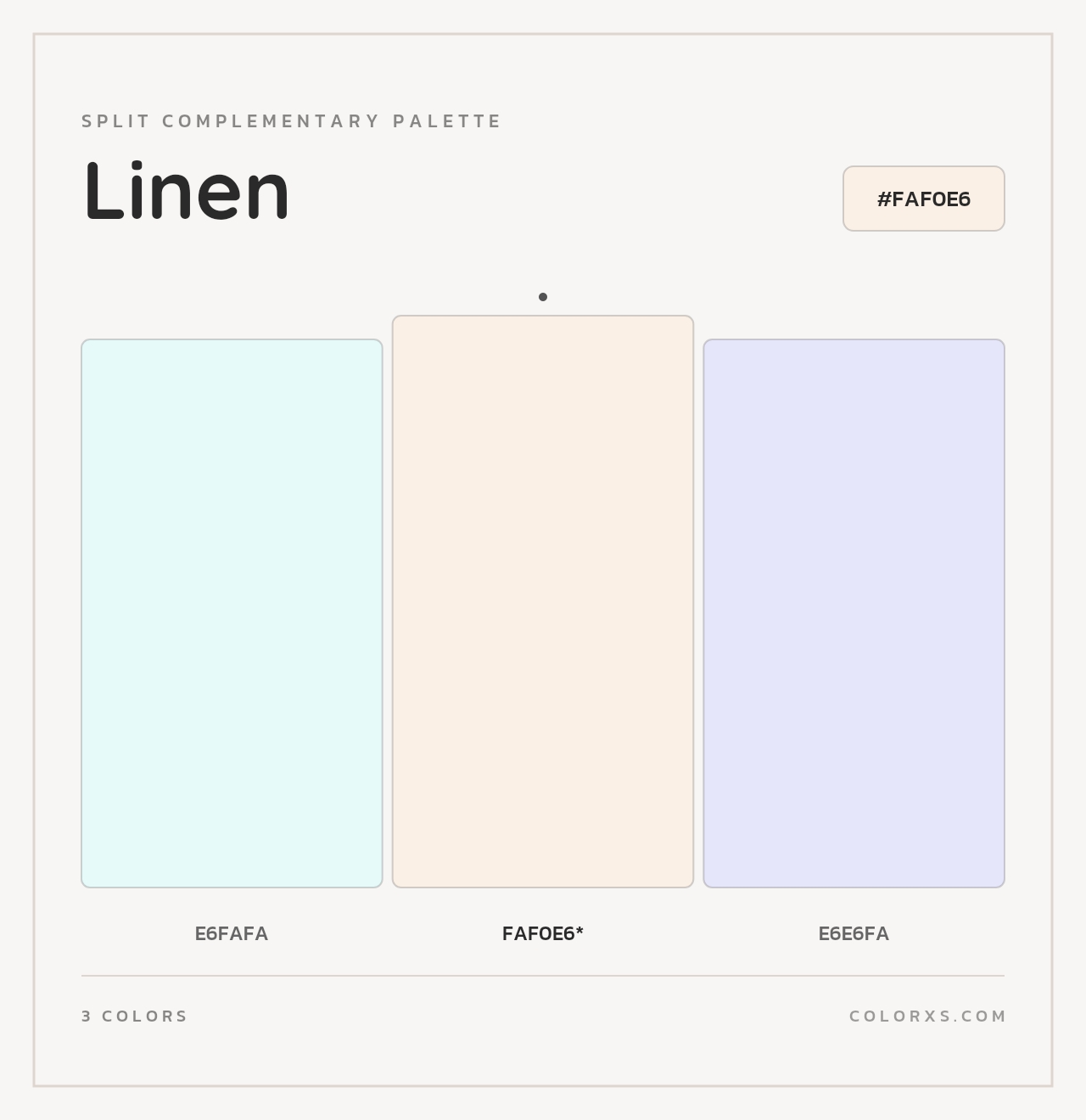 Linen - Split-Complementary Color Palette