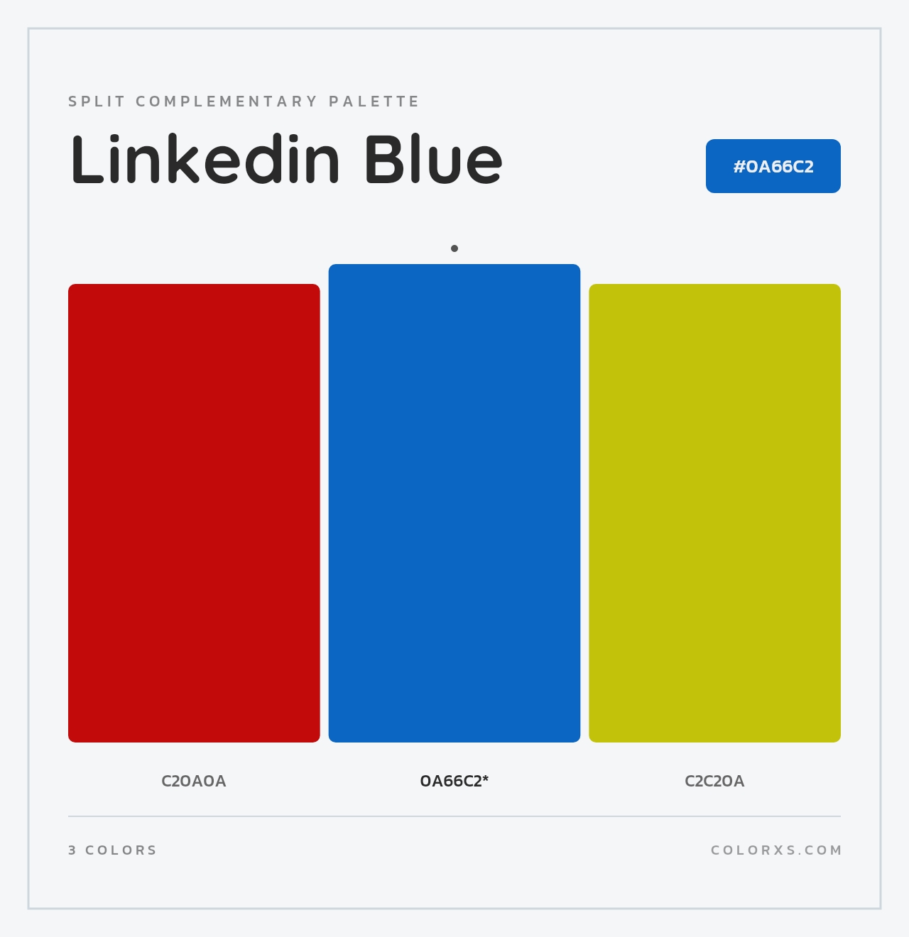 Linkedin Blue - Split-Complementary Color Palette