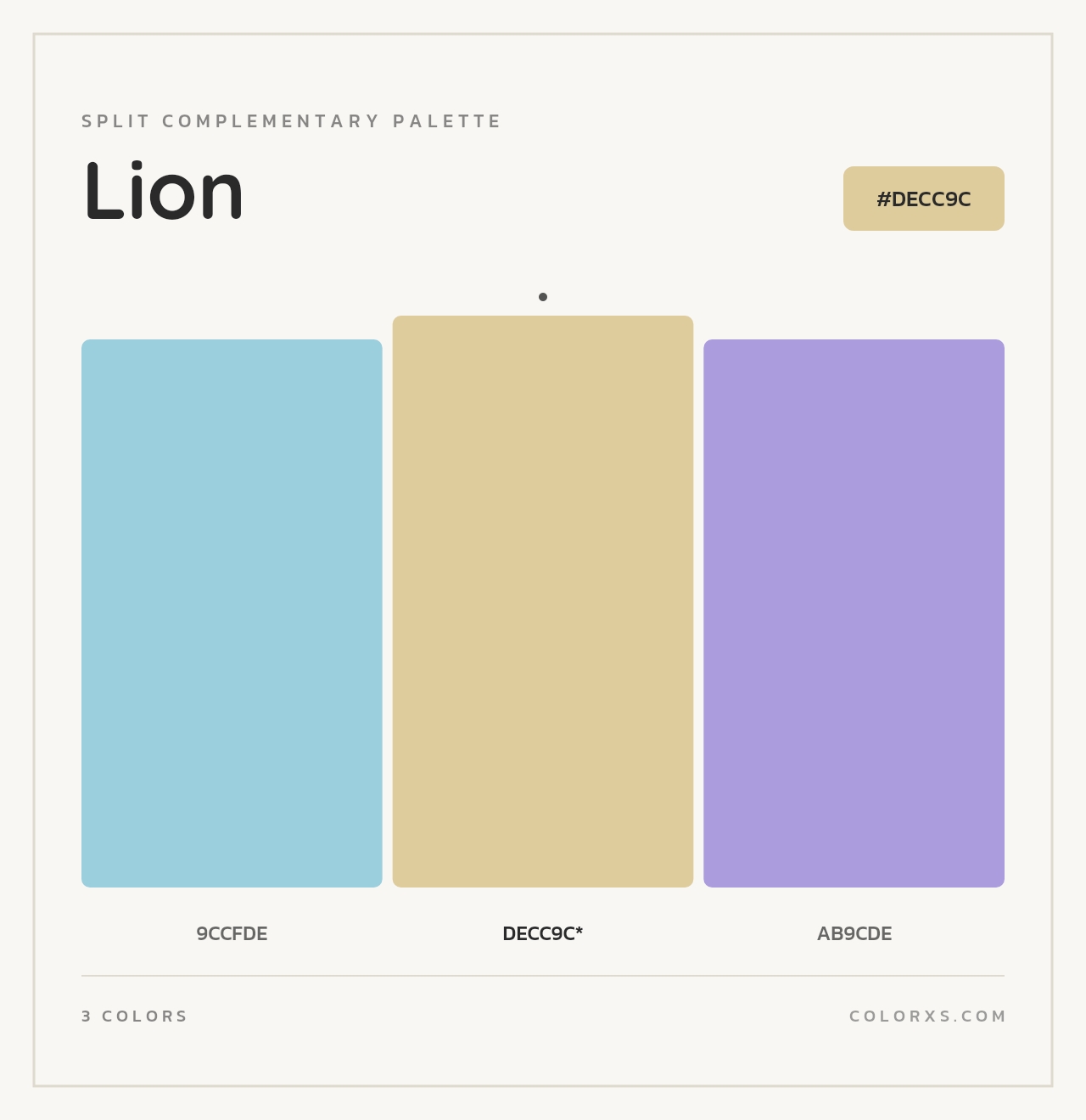 Lion - Split-Complementary Color Palette